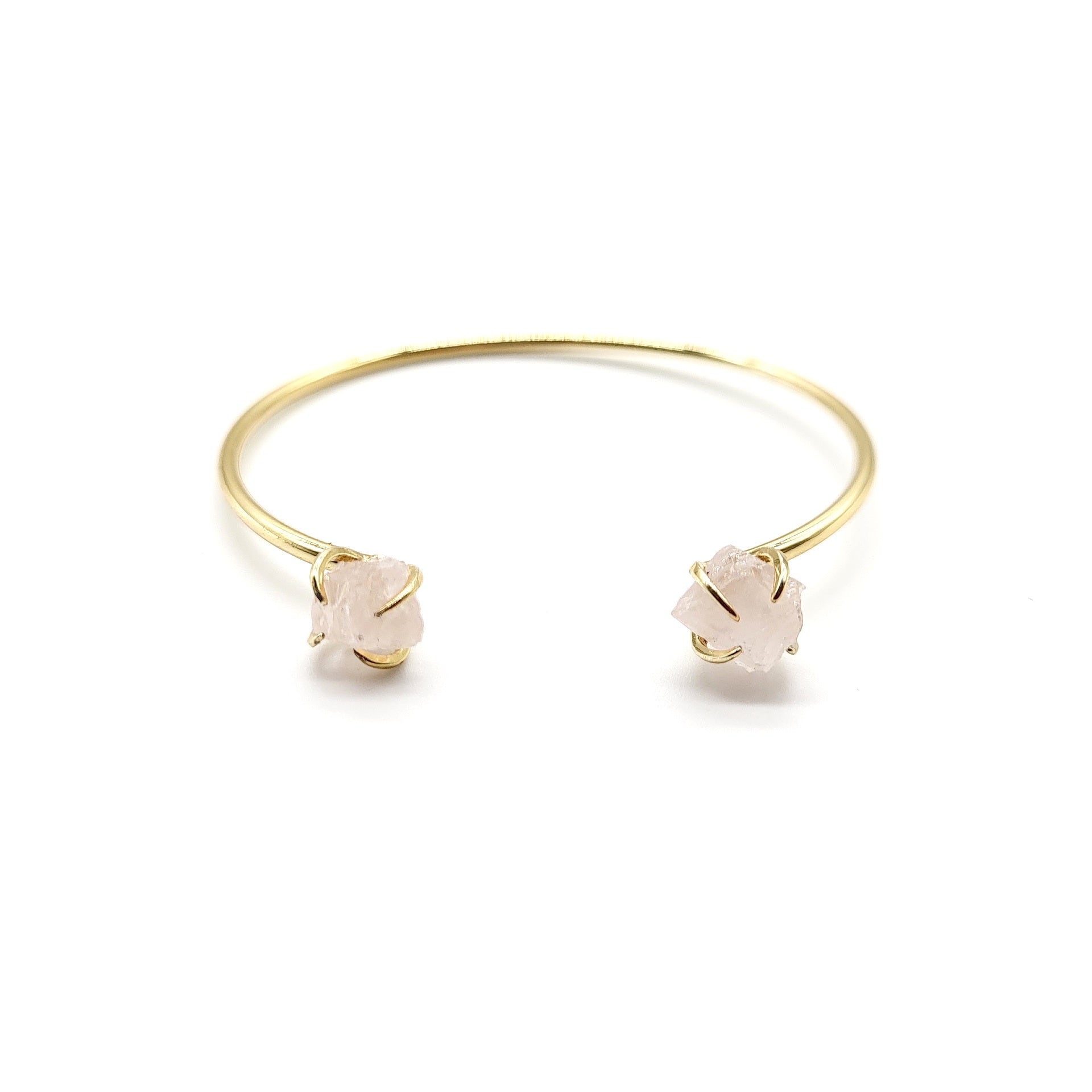 Claw Bangle - Rose Quartz