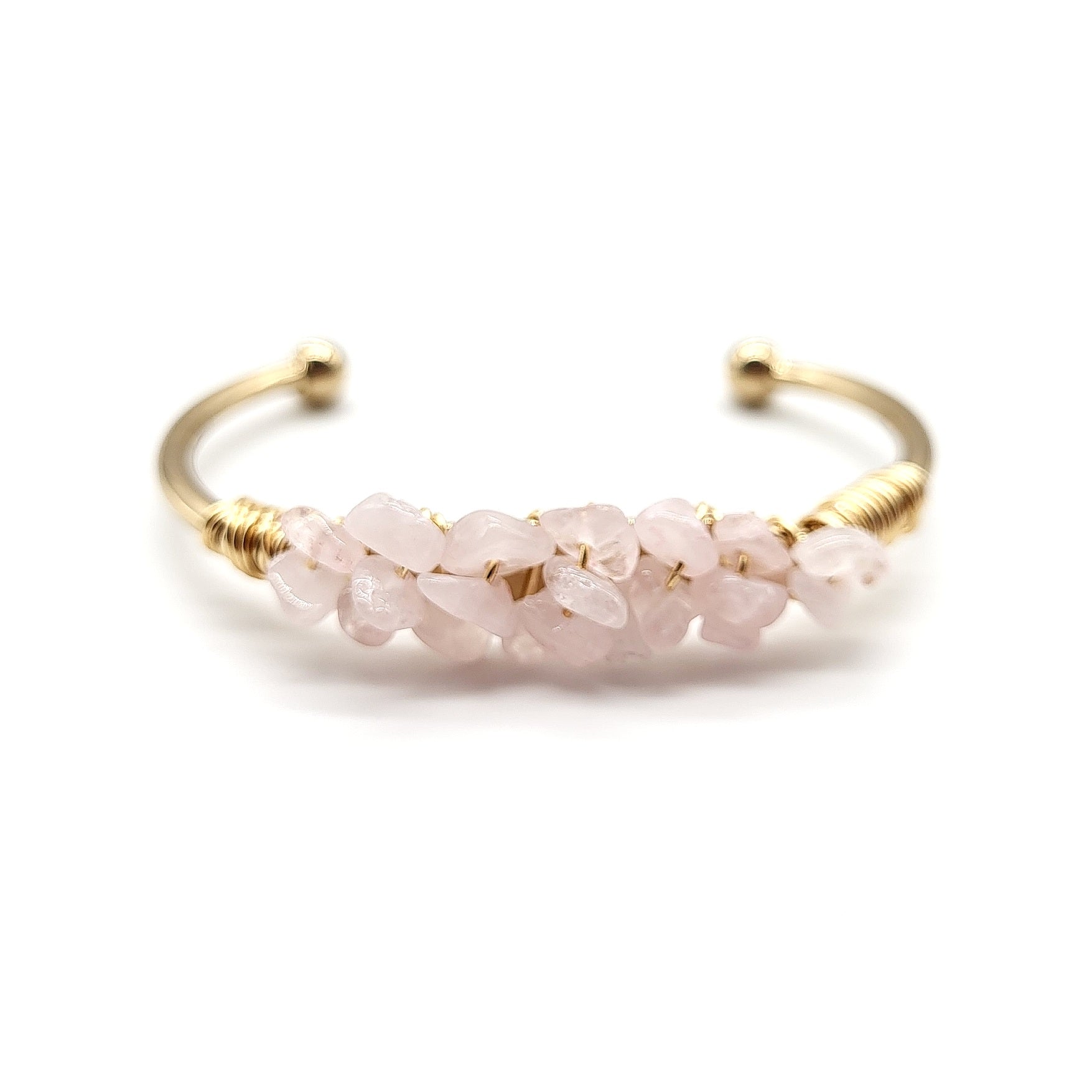 Mermaid Cuff- Rose Quartz