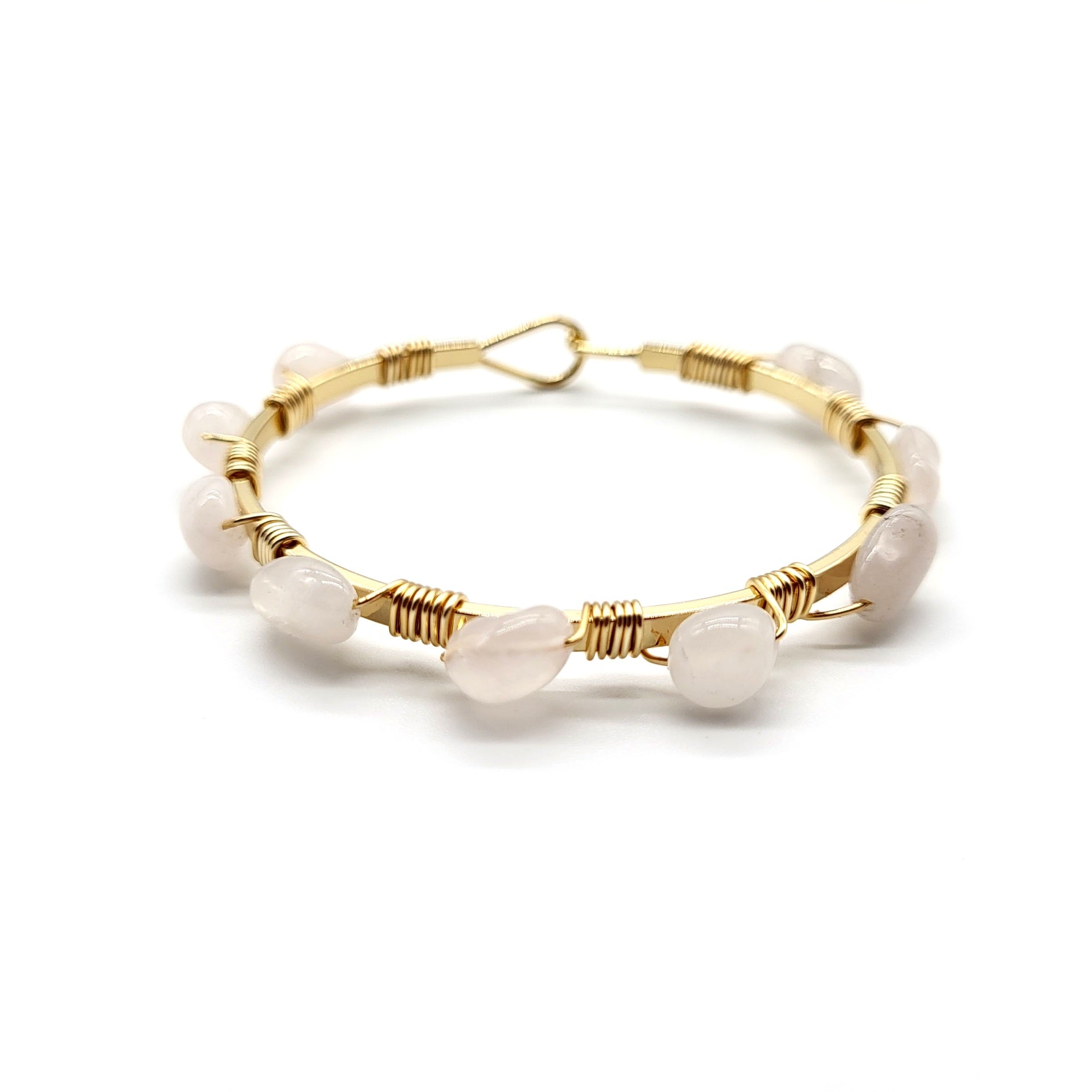 Boho Bangle - Rose Quartz