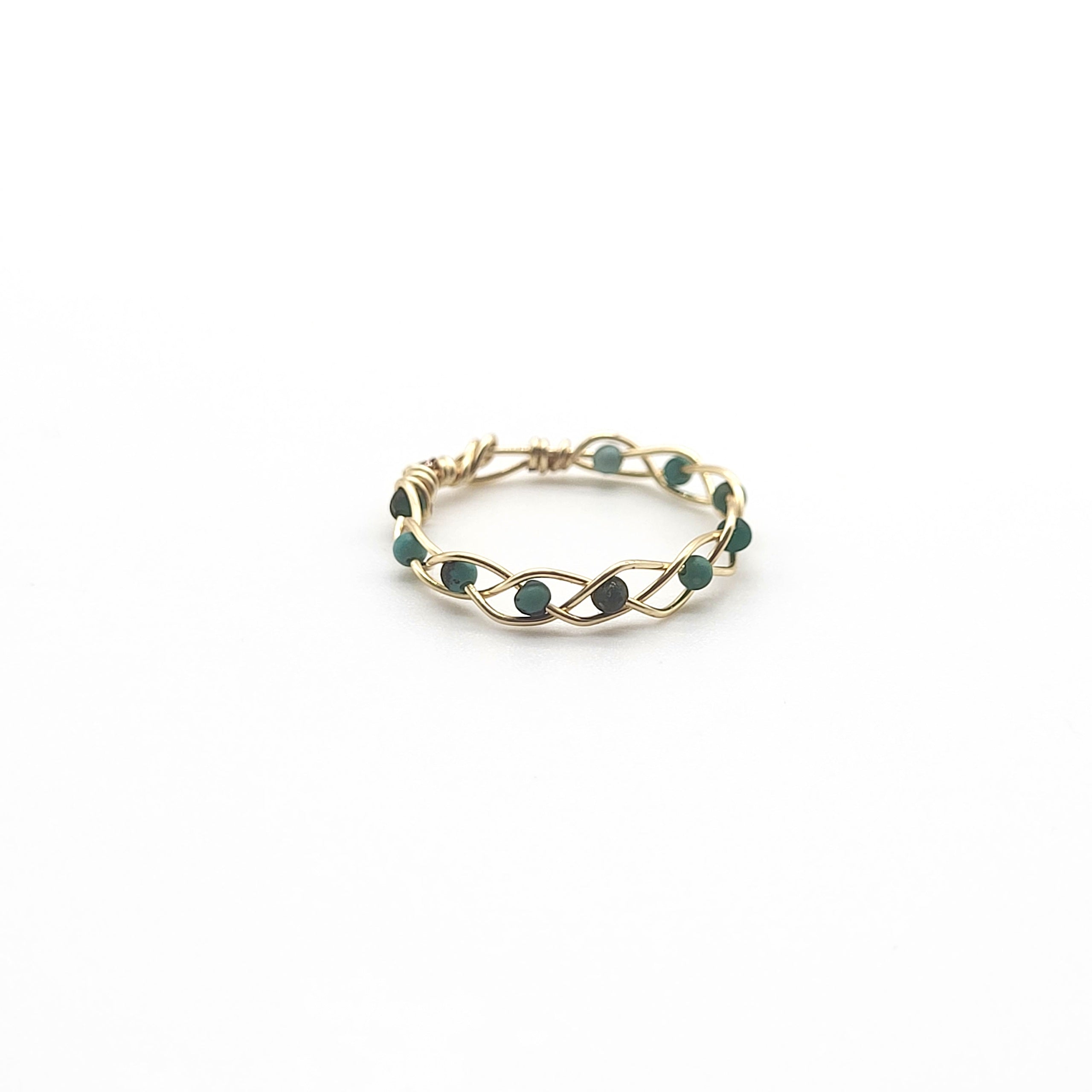 Om Braided Ring - Turquoise