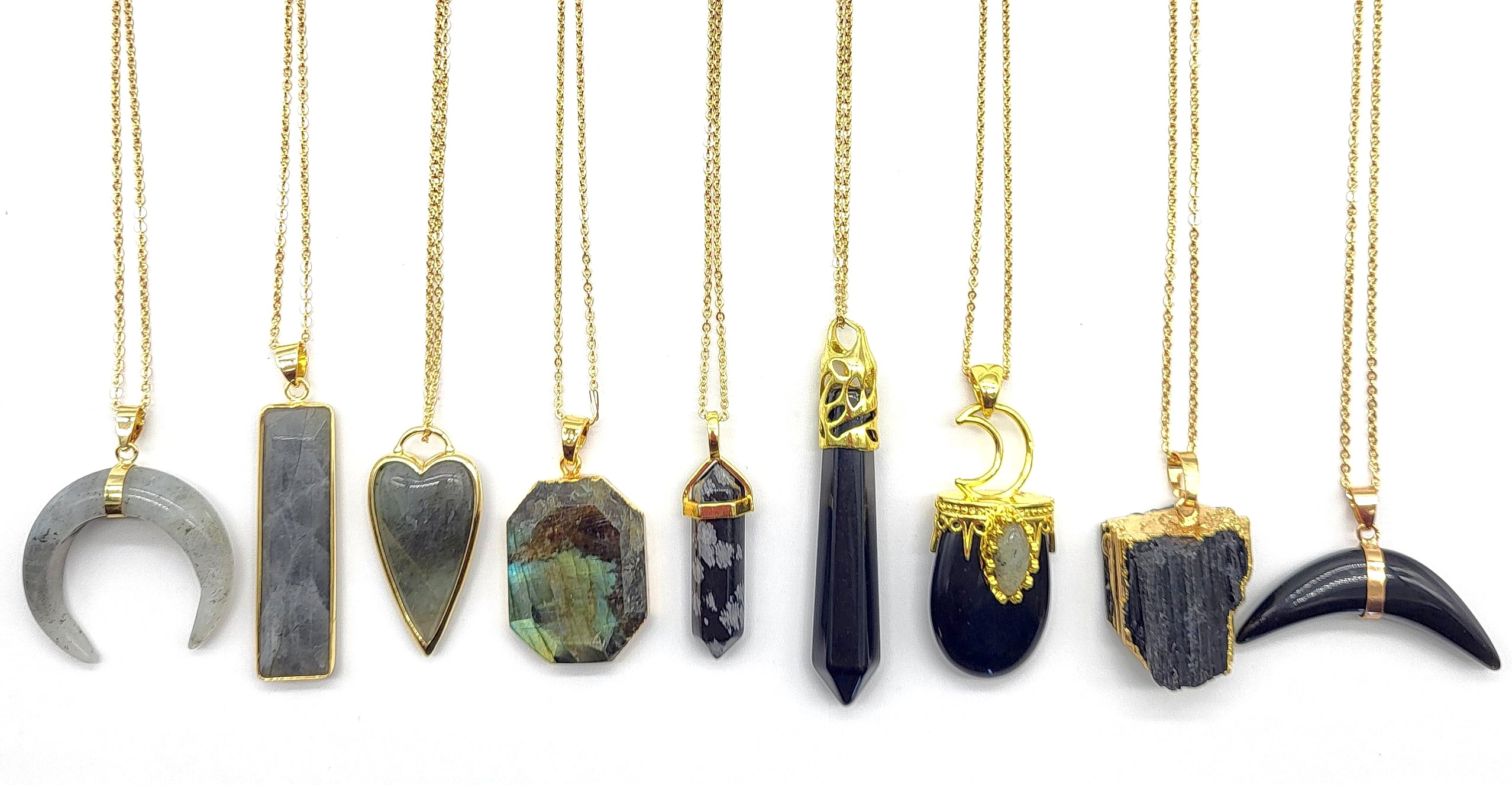 Black Gemstone Necklaces
