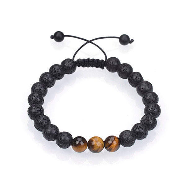 Tiger's Eye and Onyx Men's Bracelet