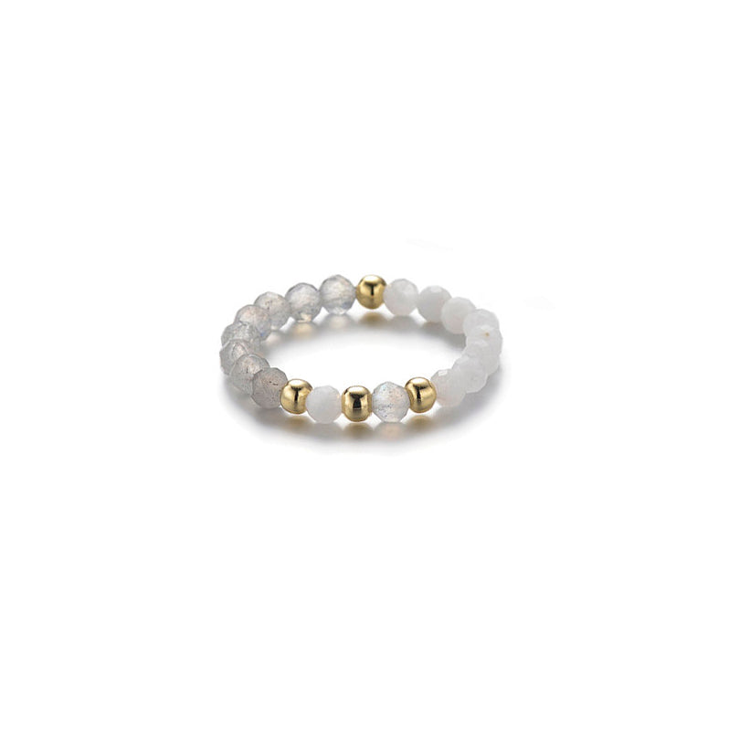 Stretch Ring - Labradorite / Moonstone