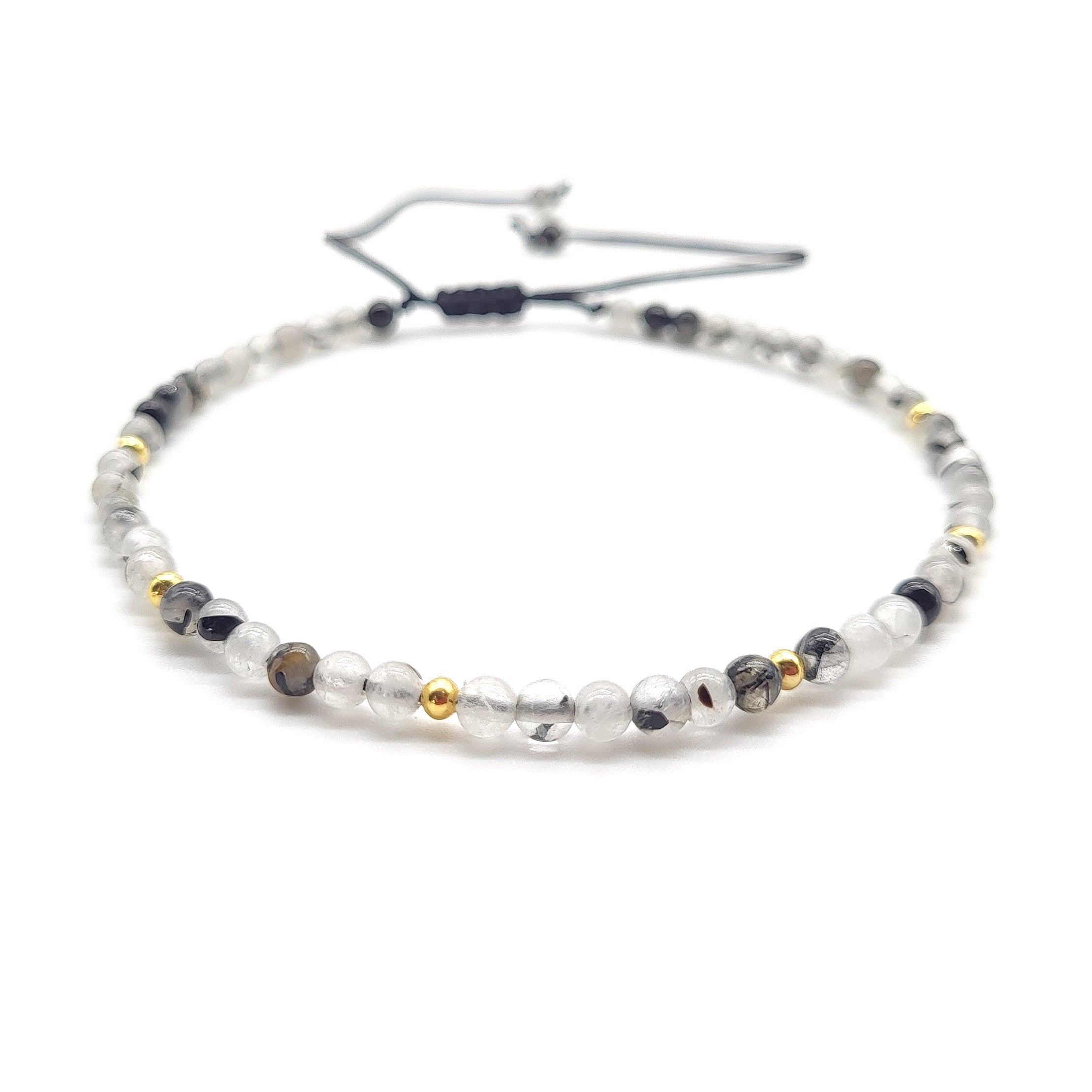 Gemstone Anklet - Tourmaline Quartz