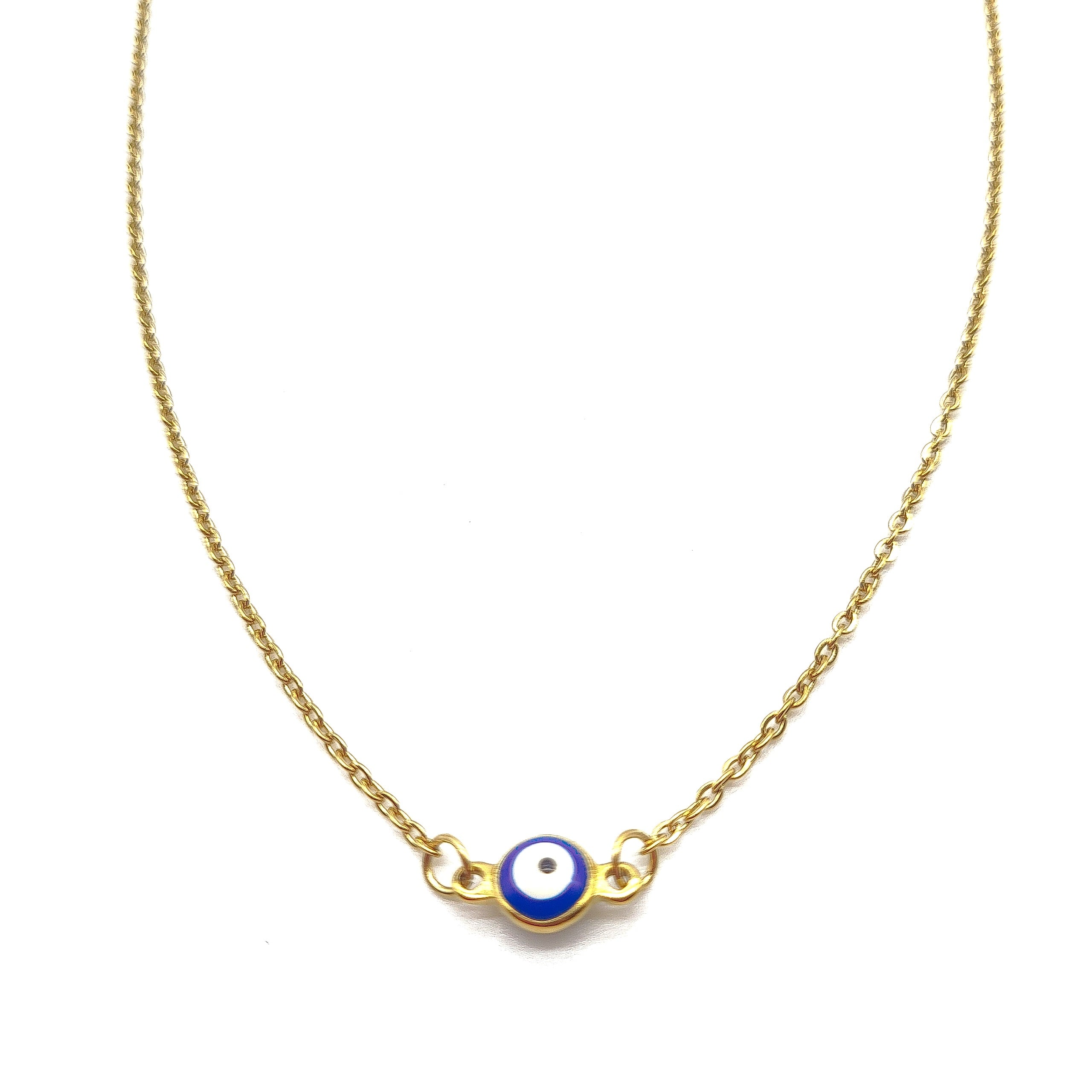 Mini Evil Eye Choker Necklace - Blue