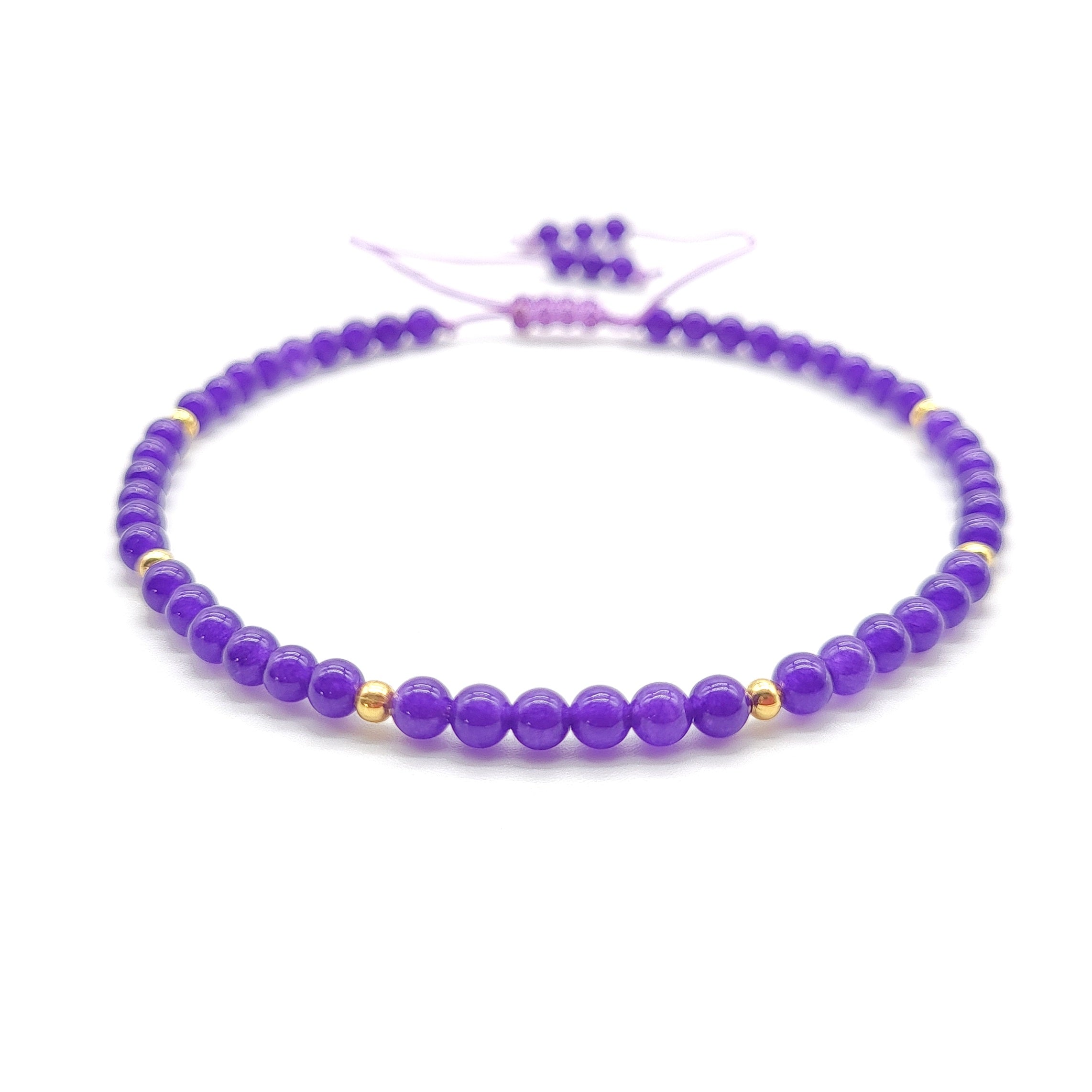 Gemstone Anklet - Amethyst