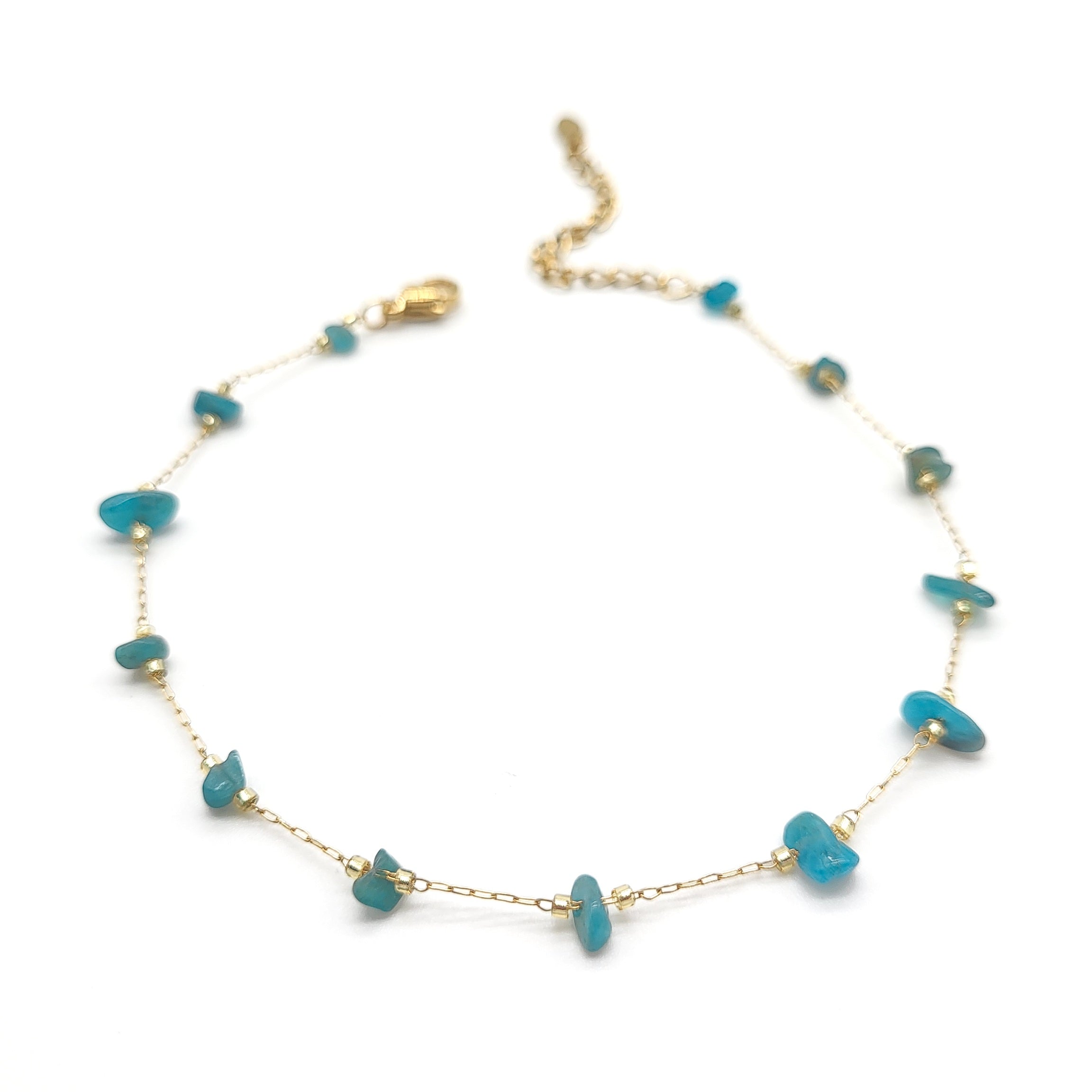 Stainless Steel Anklet - Apatite