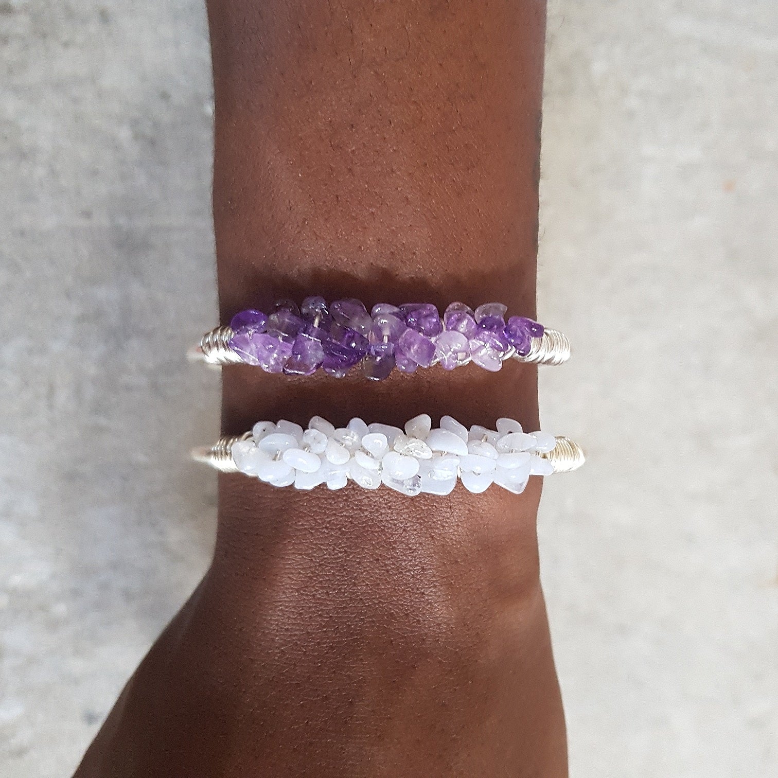 Mermaid Cuff- Amethyst