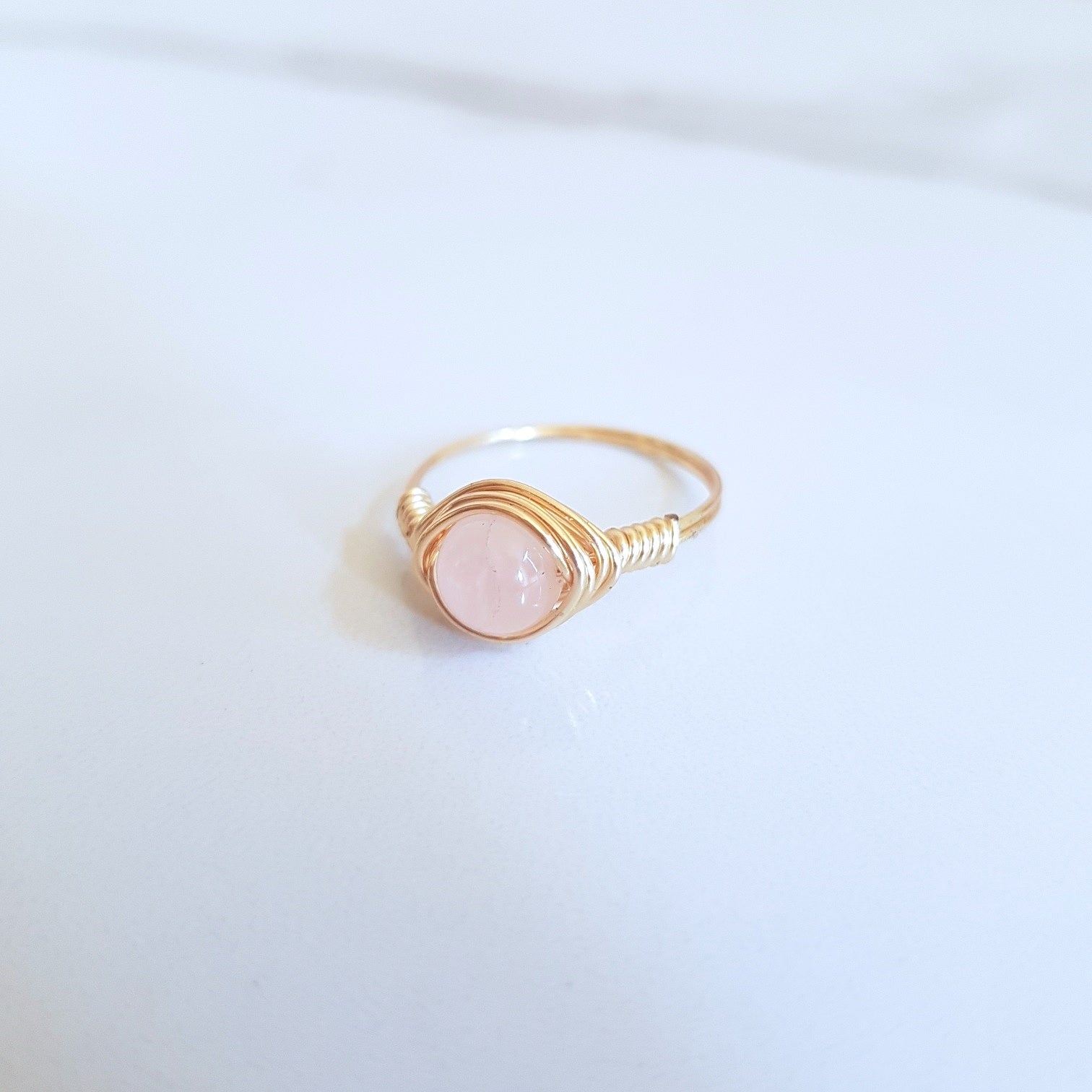 Moon Ring - Rose Quartz