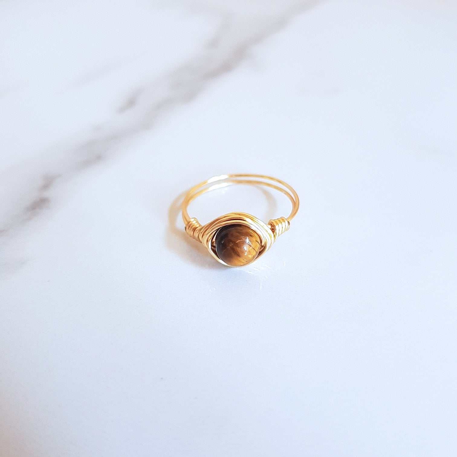 Moon Ring - Tiger's Eye