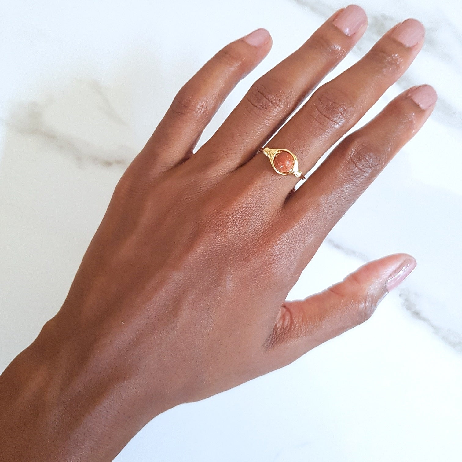 Moon Ring - Carnelian