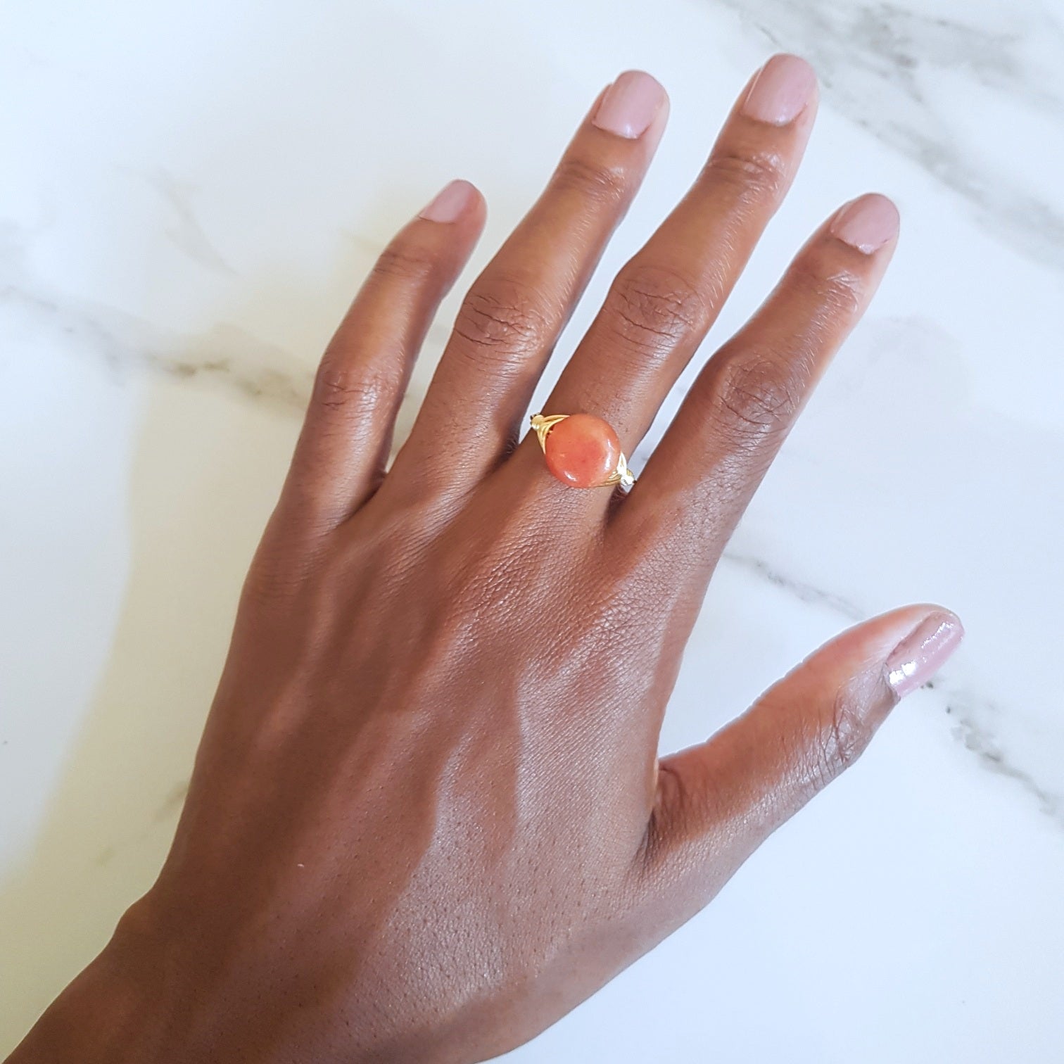 Ray Ring- Red Aventurine