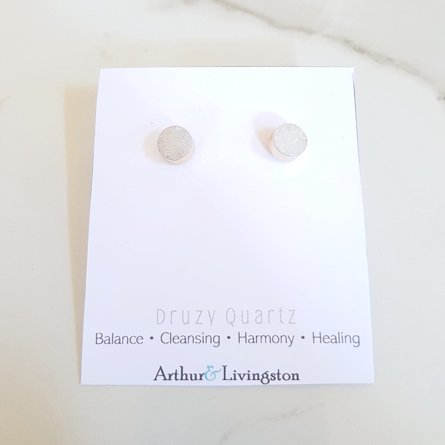 Sparkle Studs - Druzy Quartz