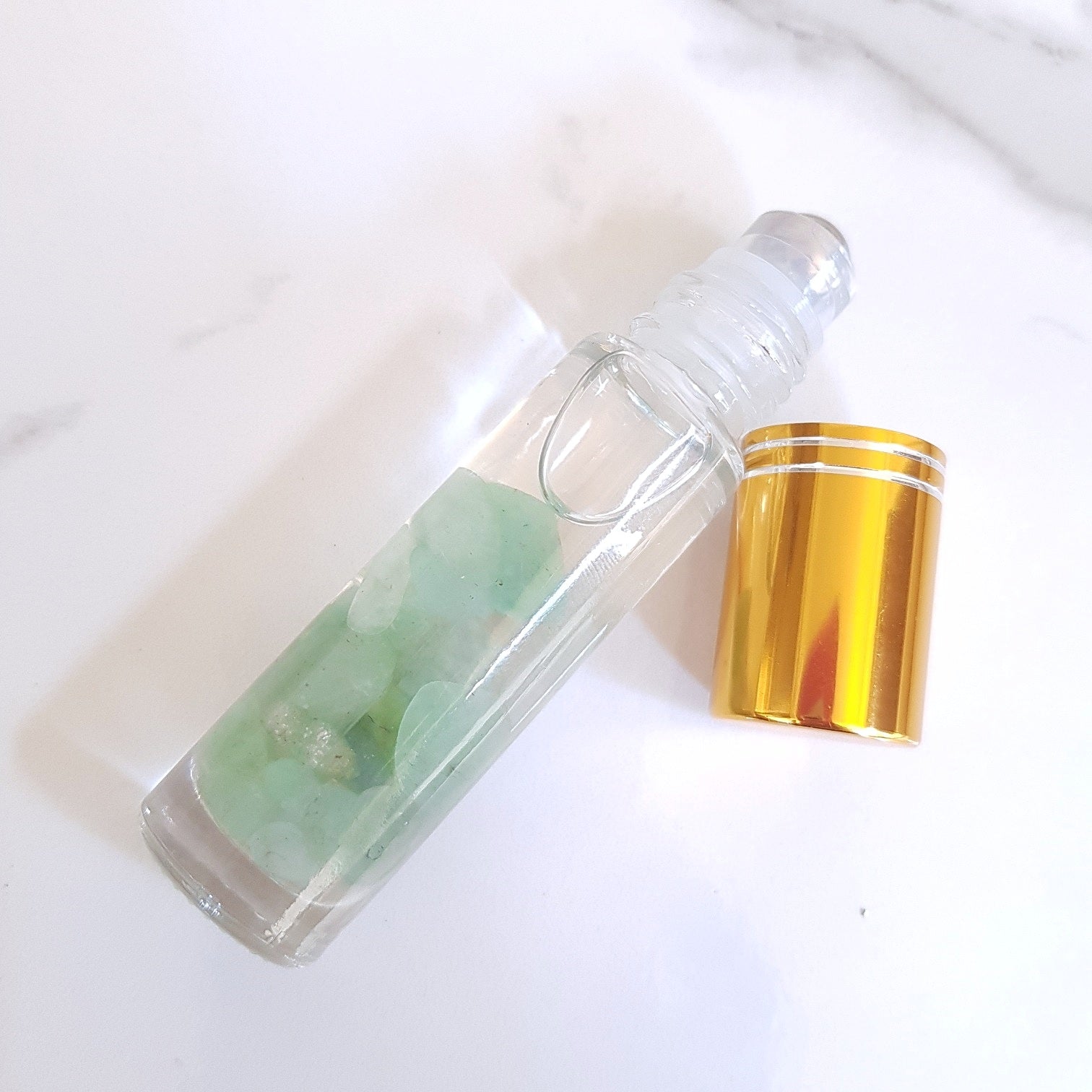 Gemstone Essential Oil Rollerball - Green Aventurine