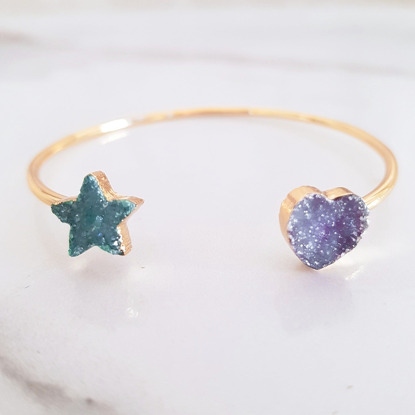 Jekyll & Hyde - Druzy Quartz Bangle (OAK)