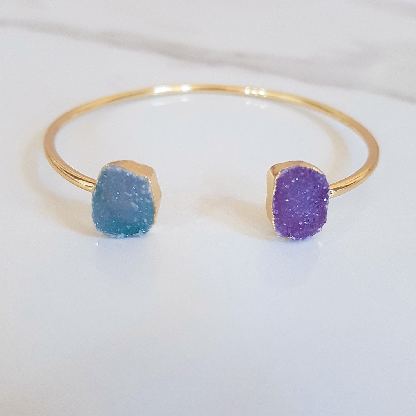 Jekyll & Hyde - Druzy Quartz Bangle (OAK)