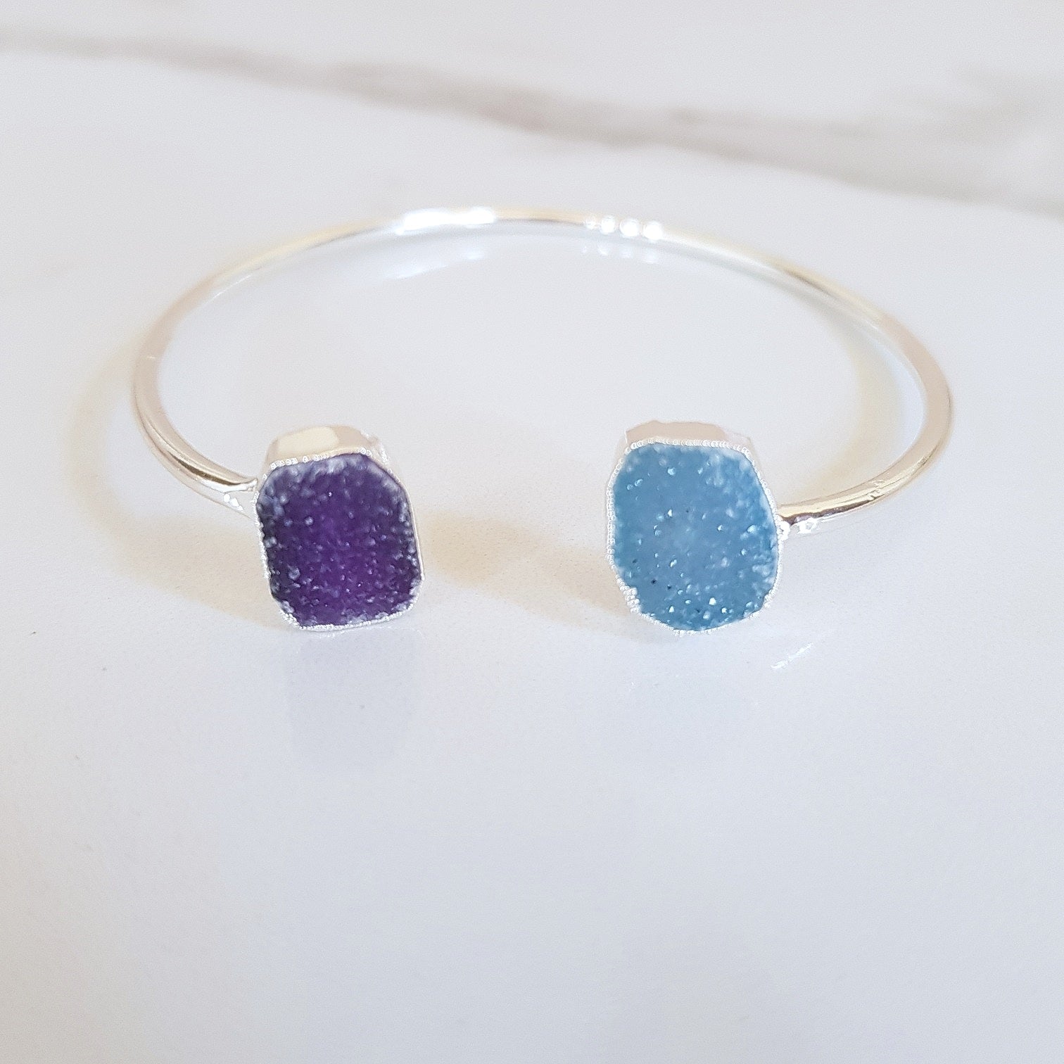 Jekyll & Hyde - Druzy Quartz Bangle (OAK)