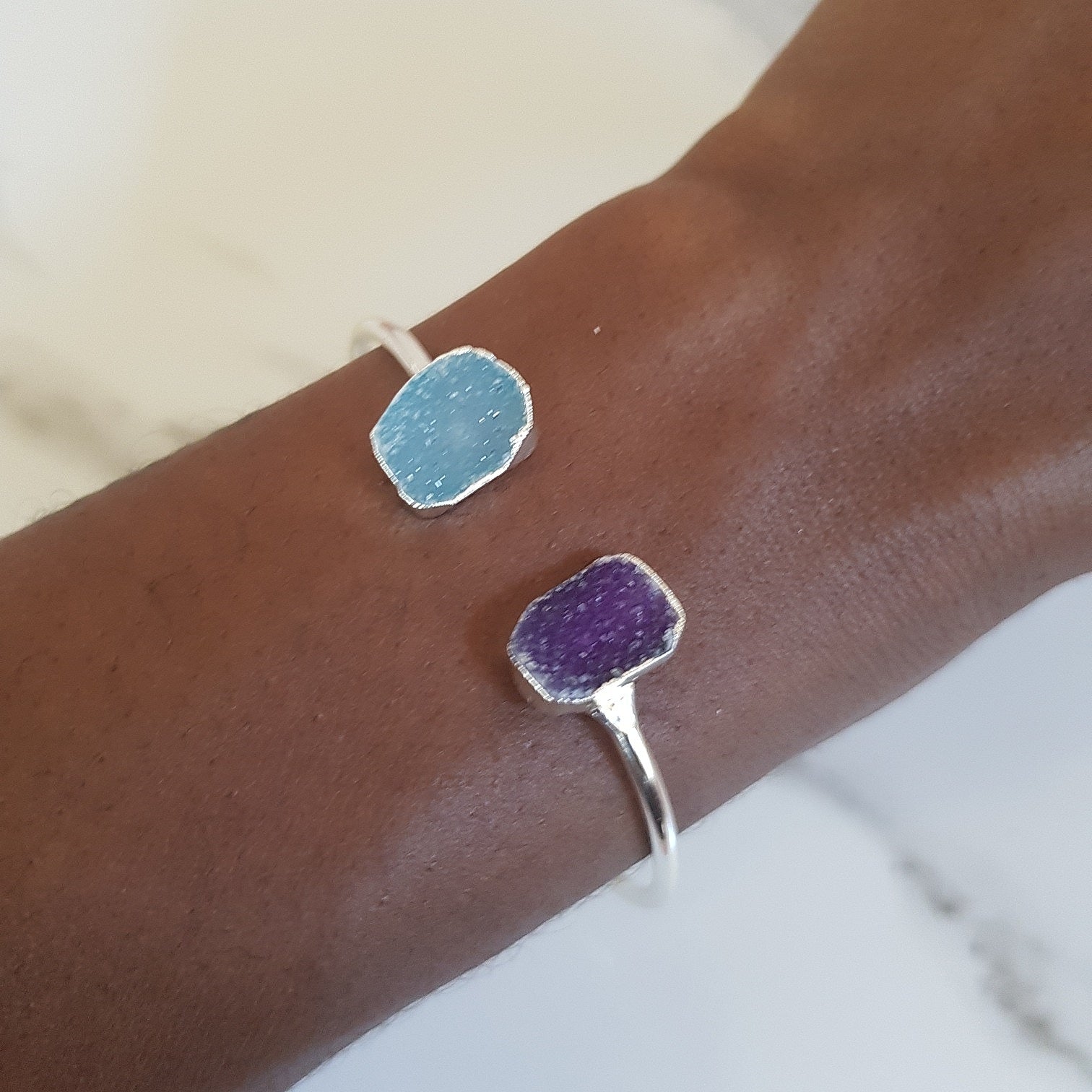 Jekyll & Hyde - Druzy Quartz Bangle (OAK)
