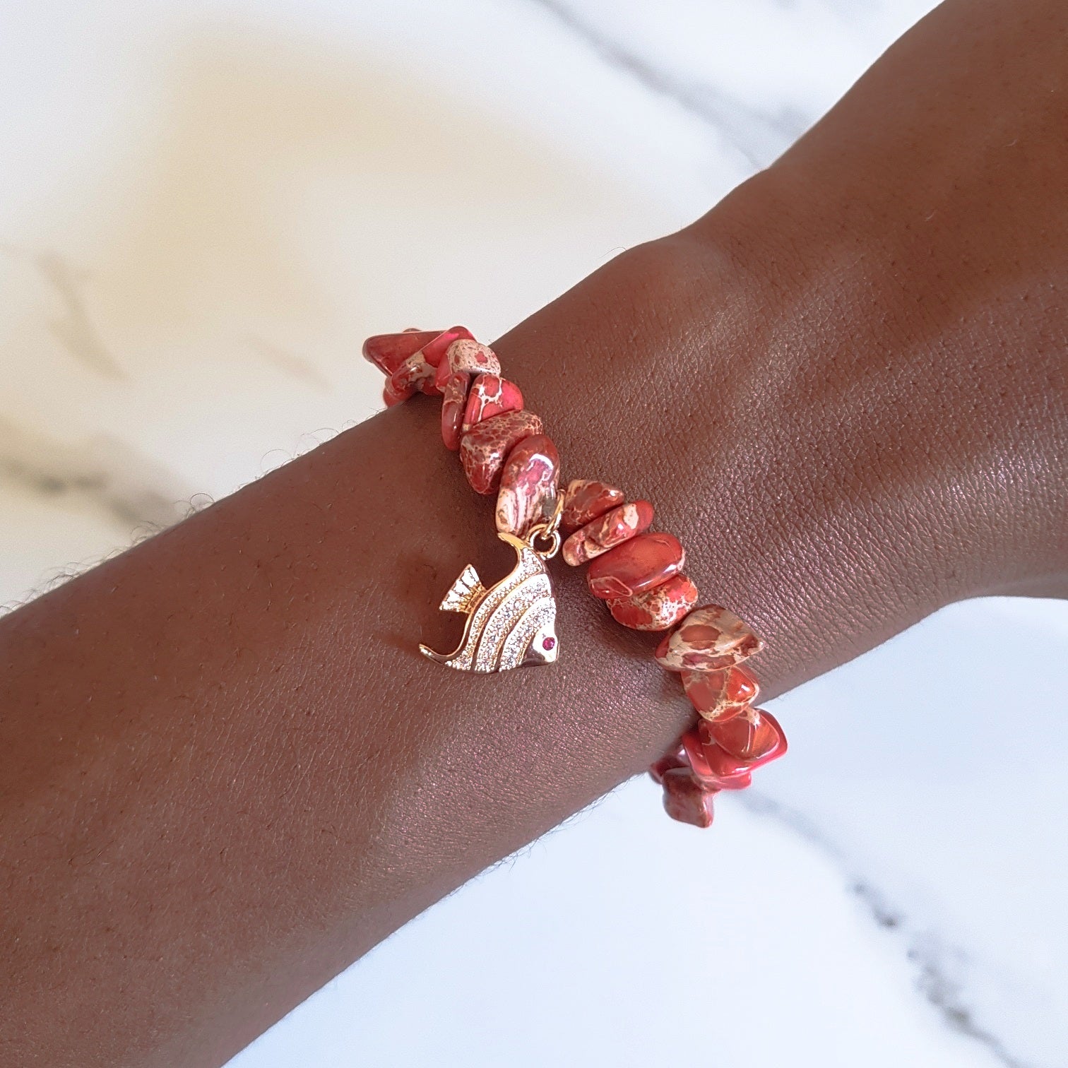 Charm Stretch Bracelet - Impression Jasper