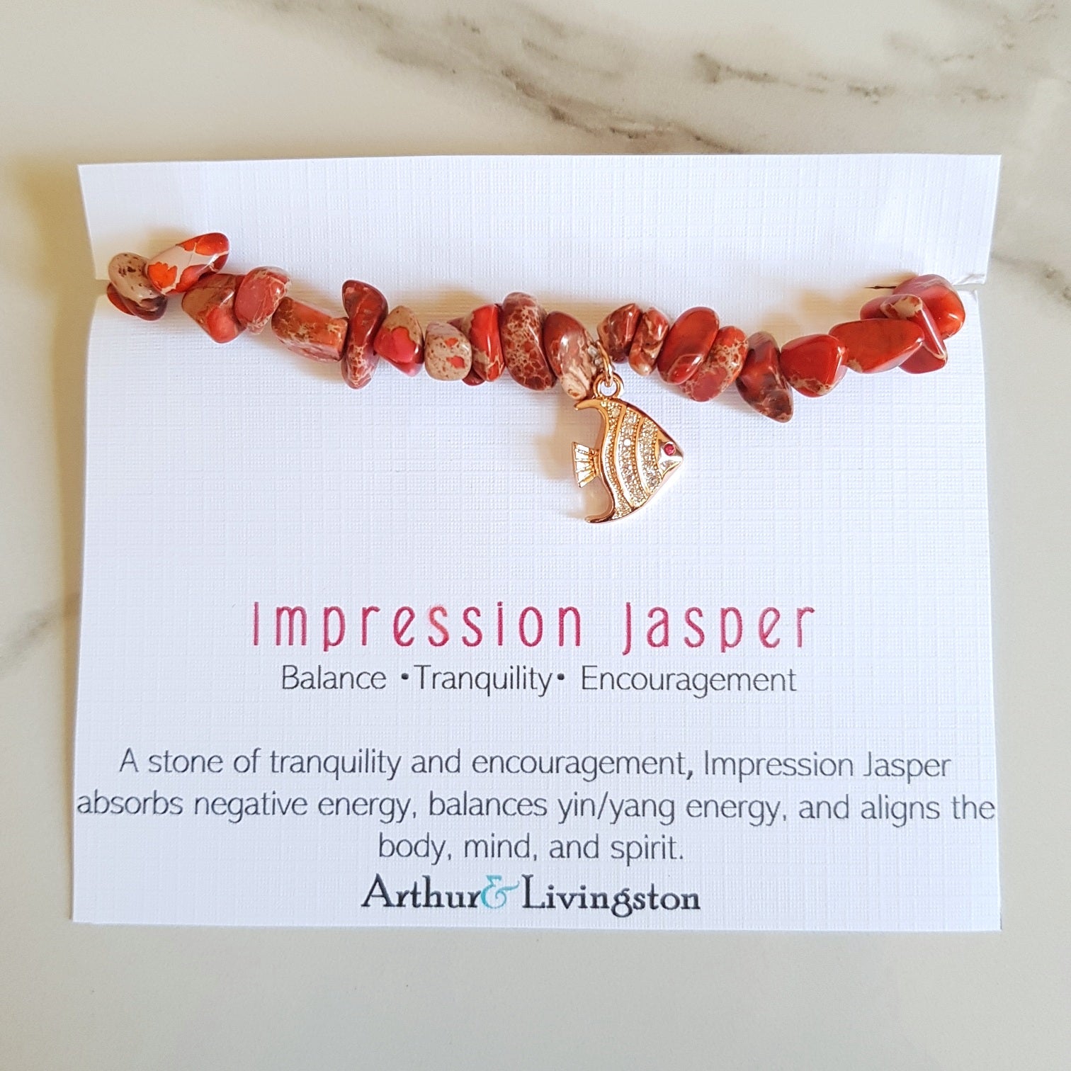 Charm Stretch Bracelet - Impression Jasper