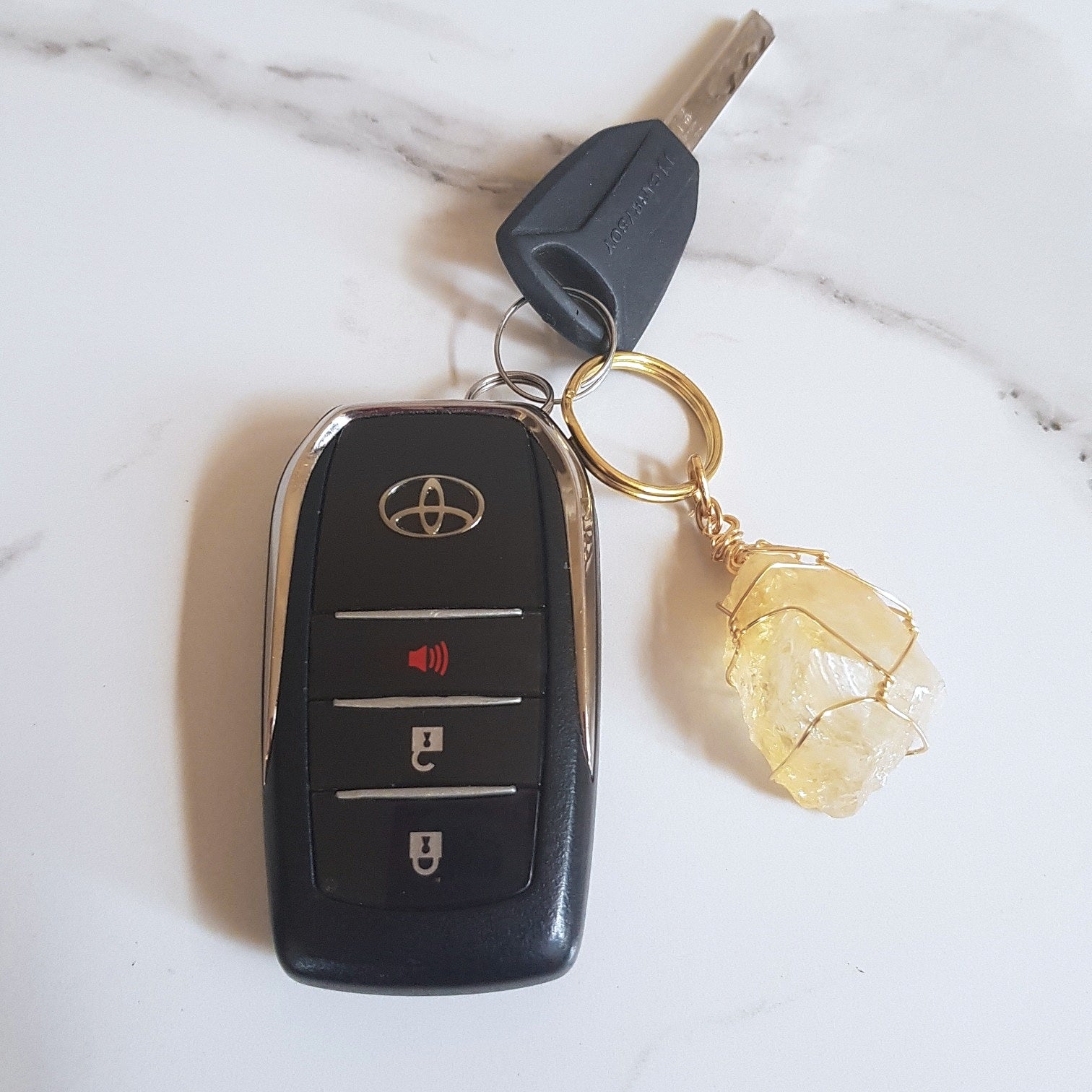 Gemstone Keyring - Citrine (ROUGH)