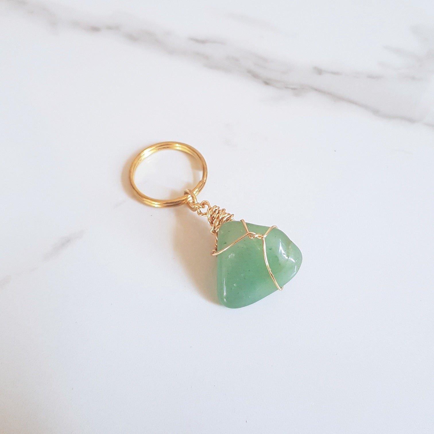 Gemstone Keyring - Green Aveturine