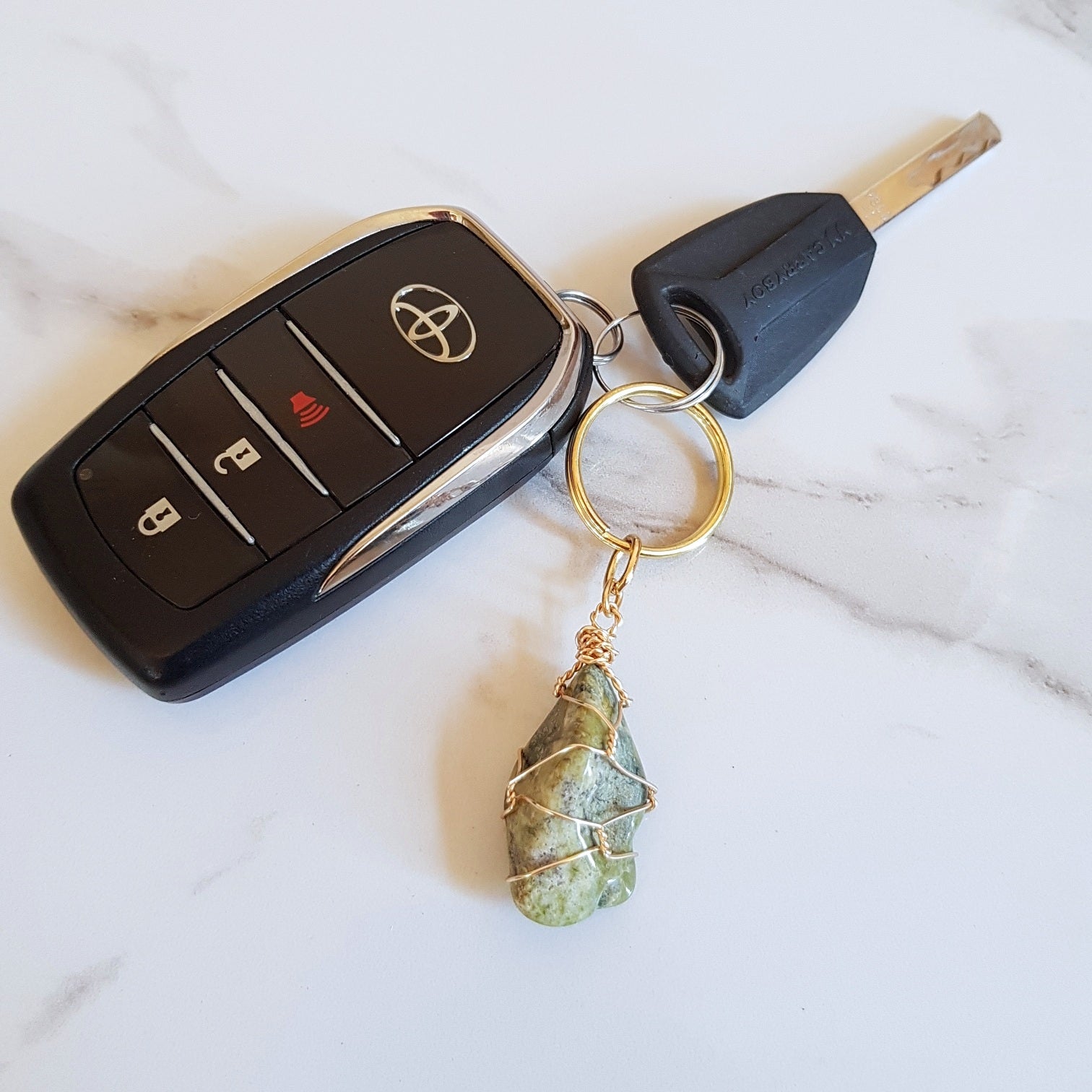 Gemstone Keyring - Epidote