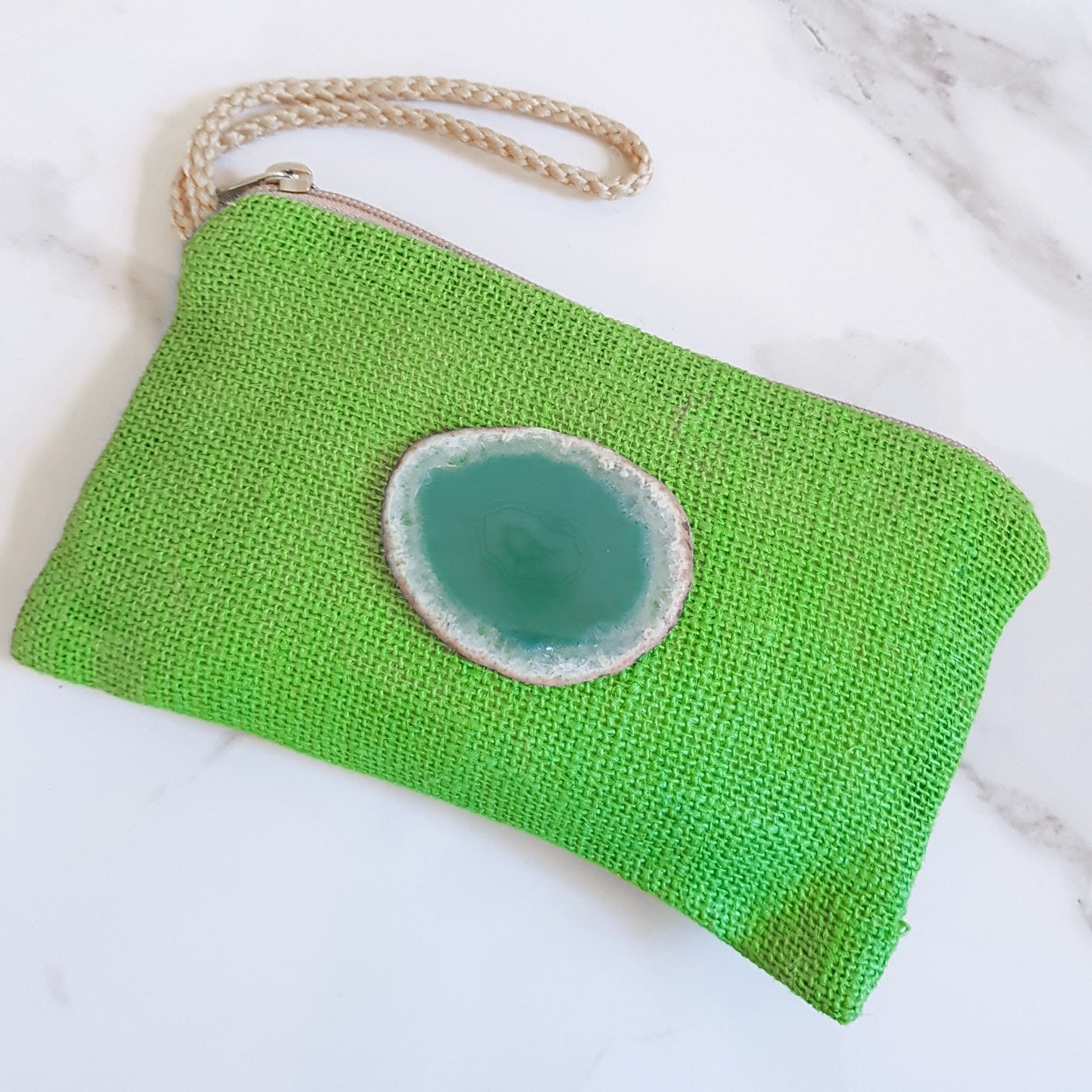 Gemstone Wristlet - Green Agate (OAK)