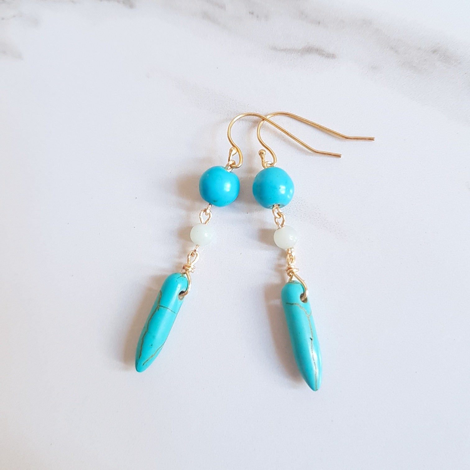 Accra Earrings- Turquoise & Amazonite (OAK)