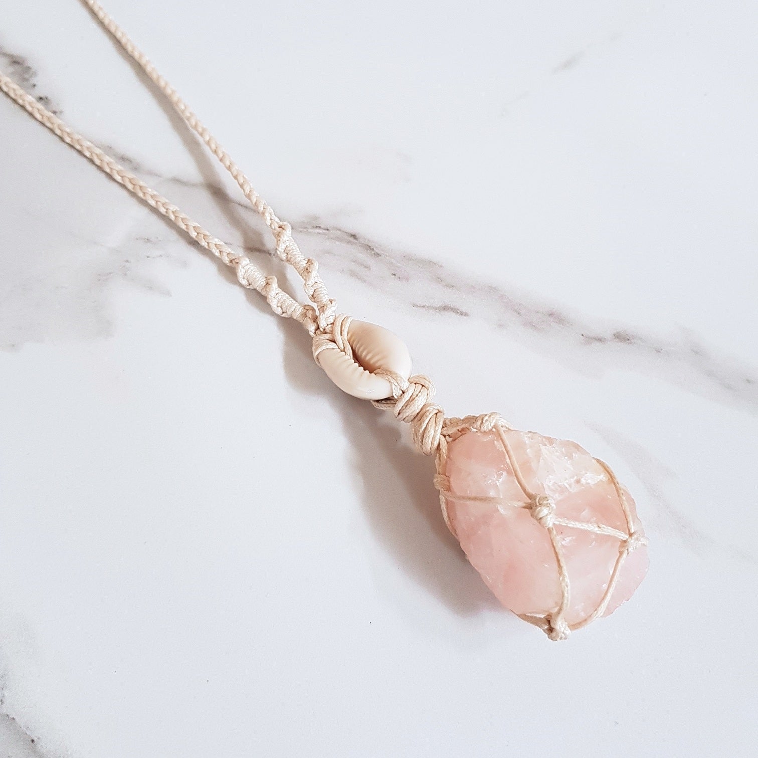 Goddess Necklace - Rose Quartz