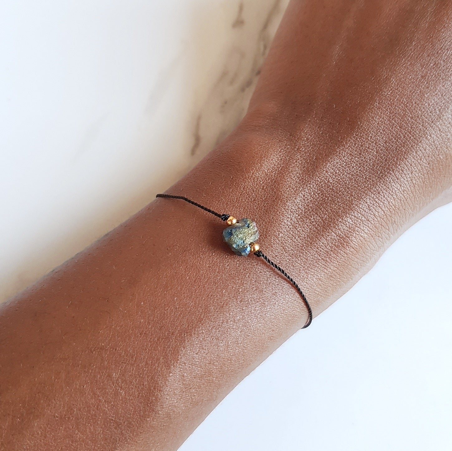 Nylon Bracelet - Rainbow Quartz