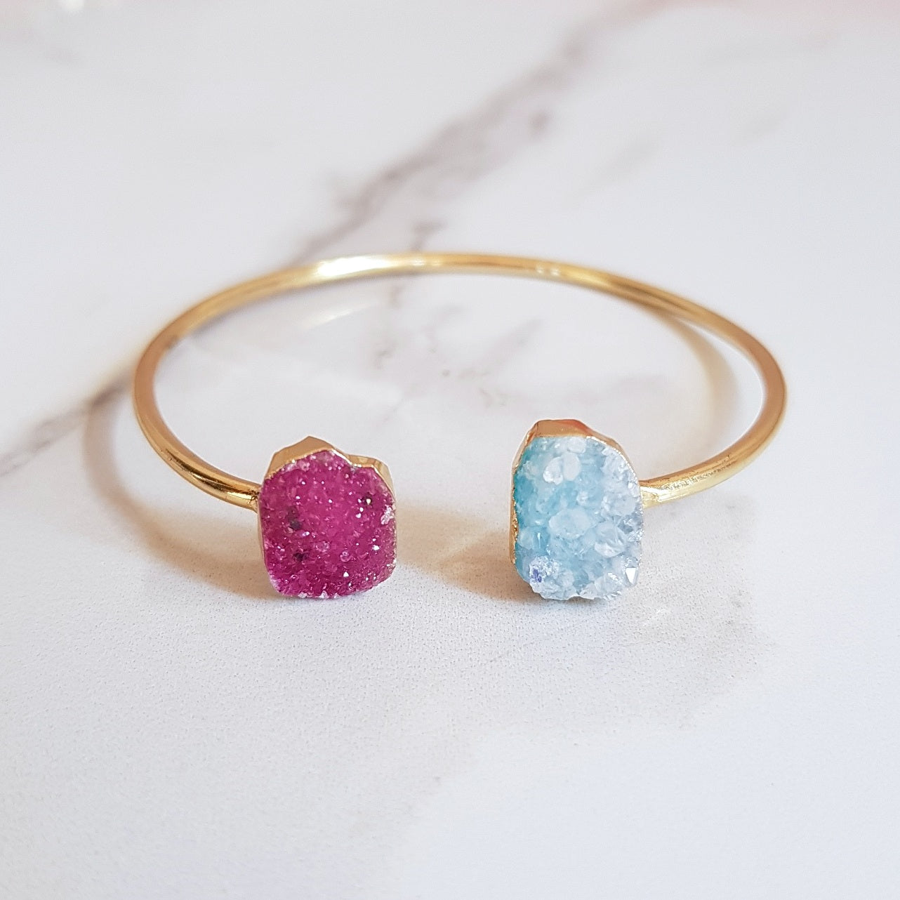 Jekyll & Hyde - Druzy Quartz Bangle (OAK)