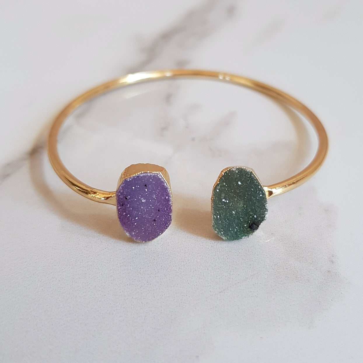 Jekyll & Hyde - Druzy Quartz Bangle (OAK)