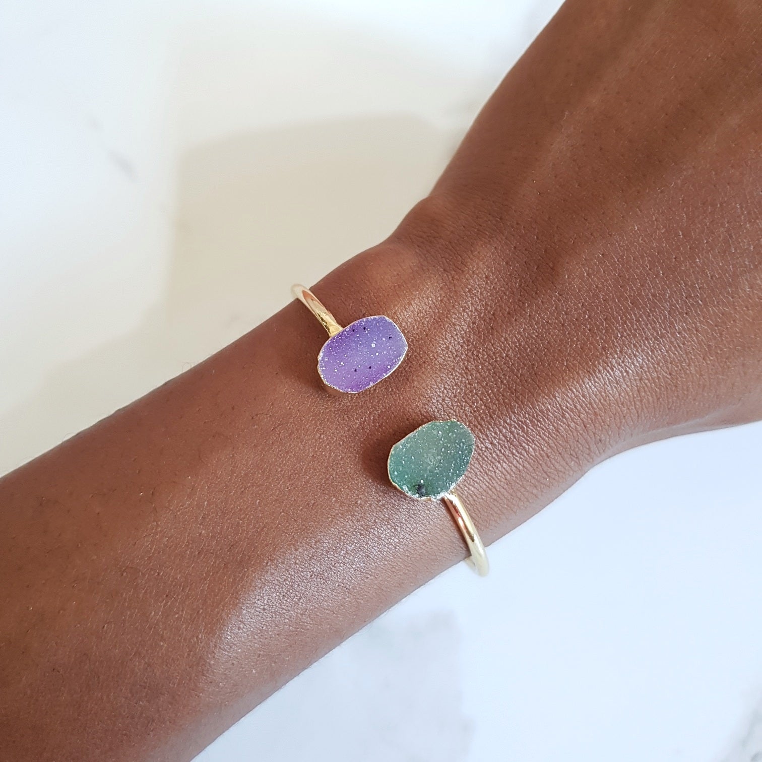 Jekyll & Hyde - Druzy Quartz Bangle (OAK)
