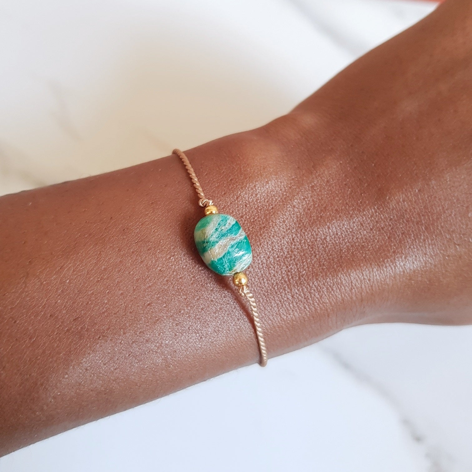 Nylon Bracelet - Amazonite