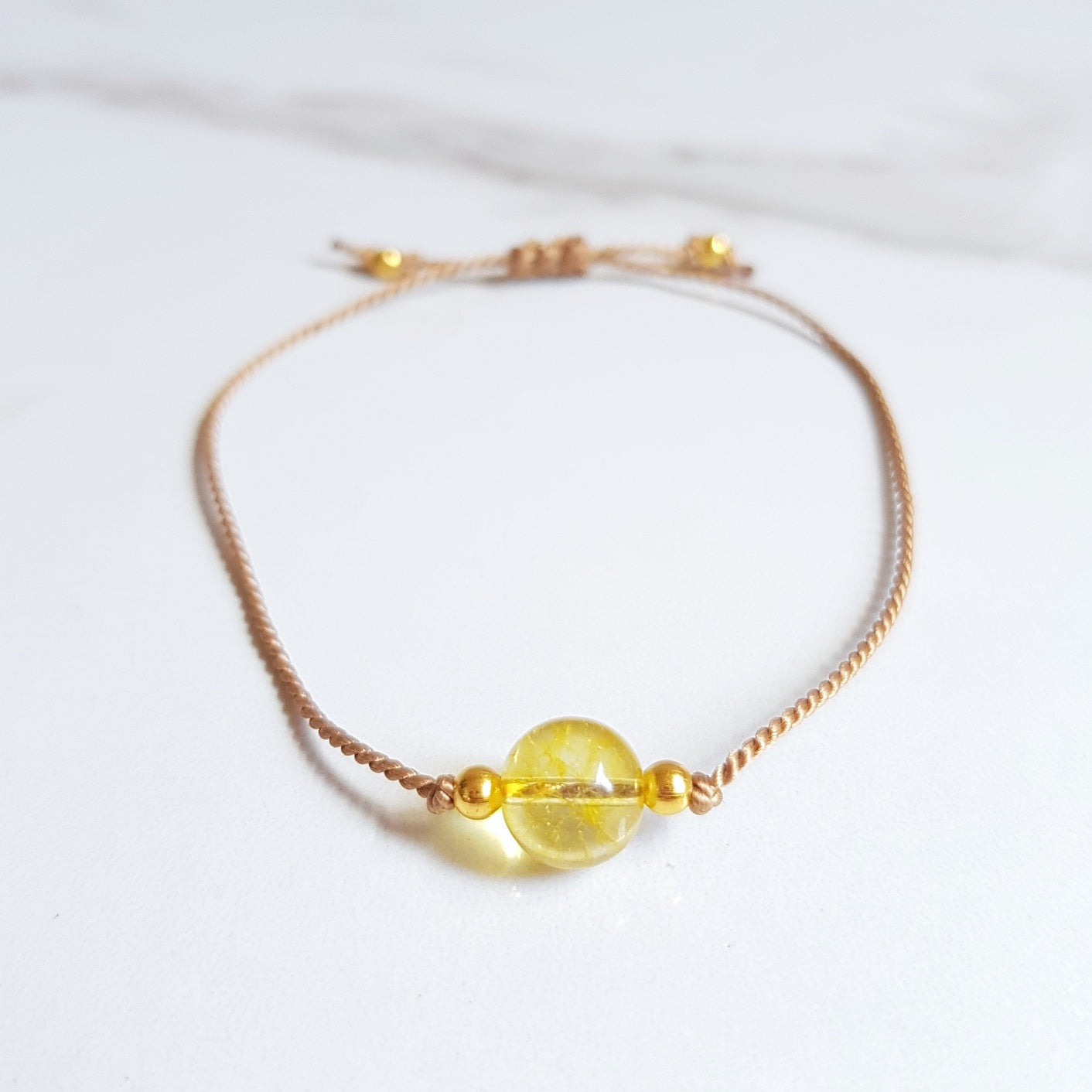 Nylon Bracelet - Citrine