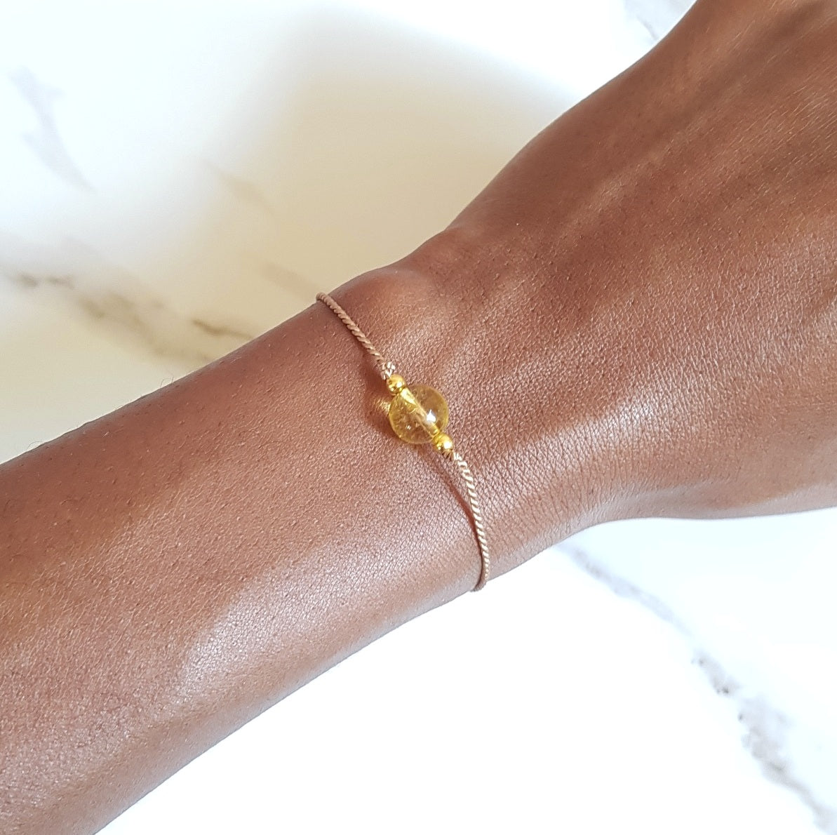Nylon Bracelet - Citrine