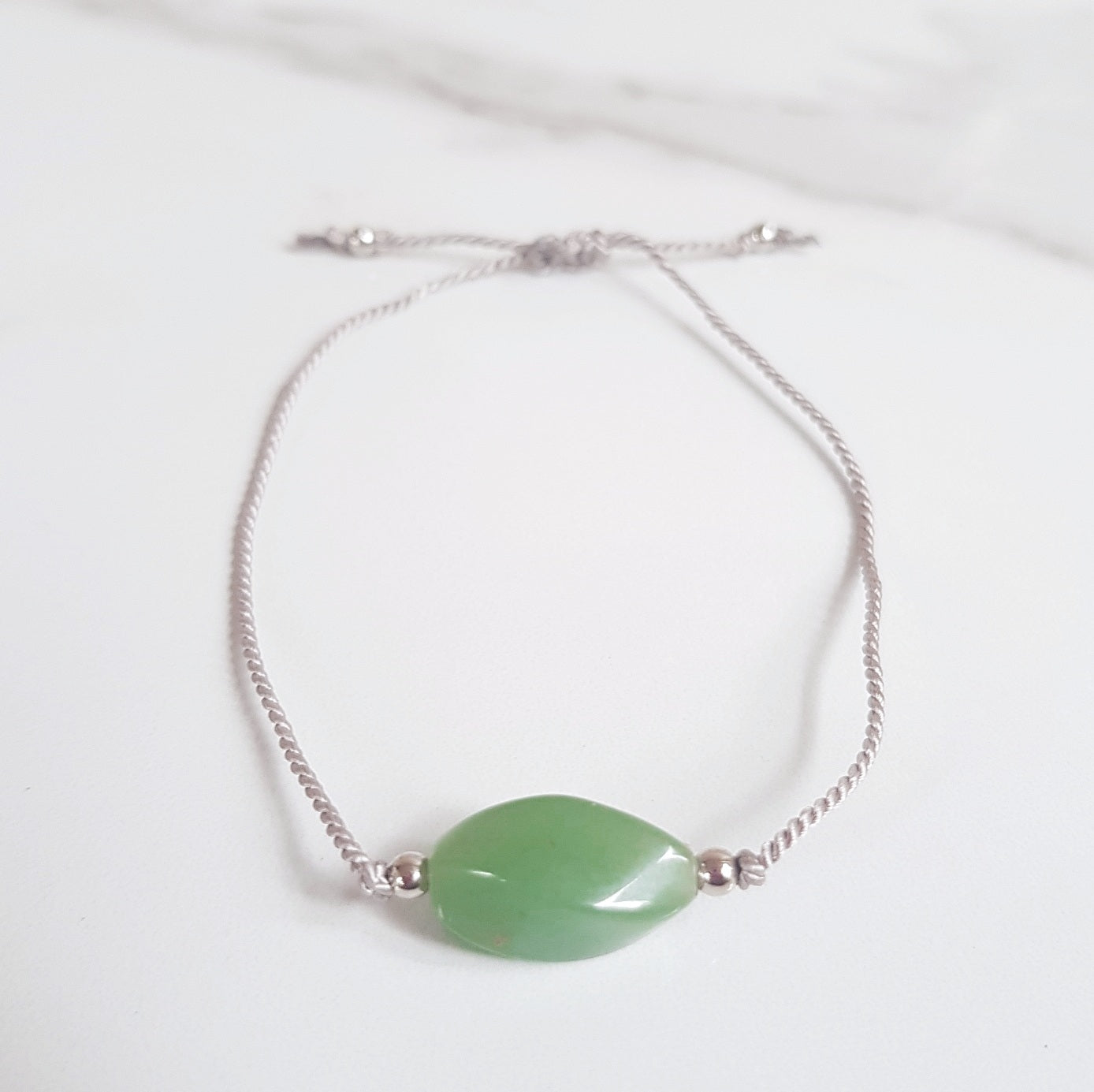 Nylon Bracelet - Green Aventurine