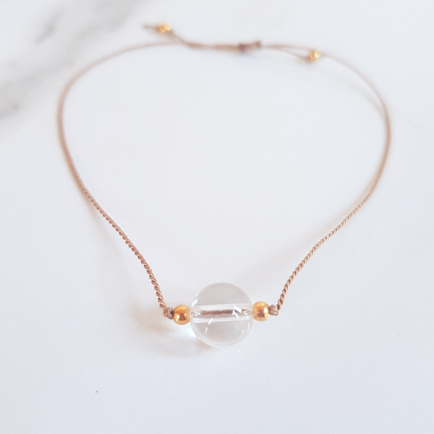 Nylon Bracelet - Clear Quartz