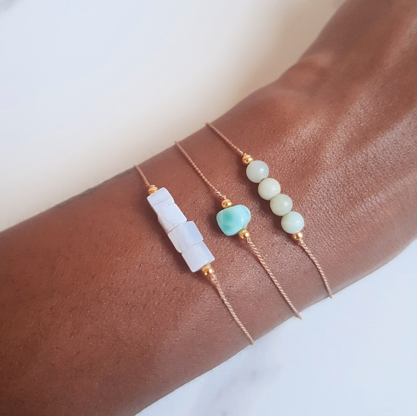 Nylon Bracelet - Amazonite