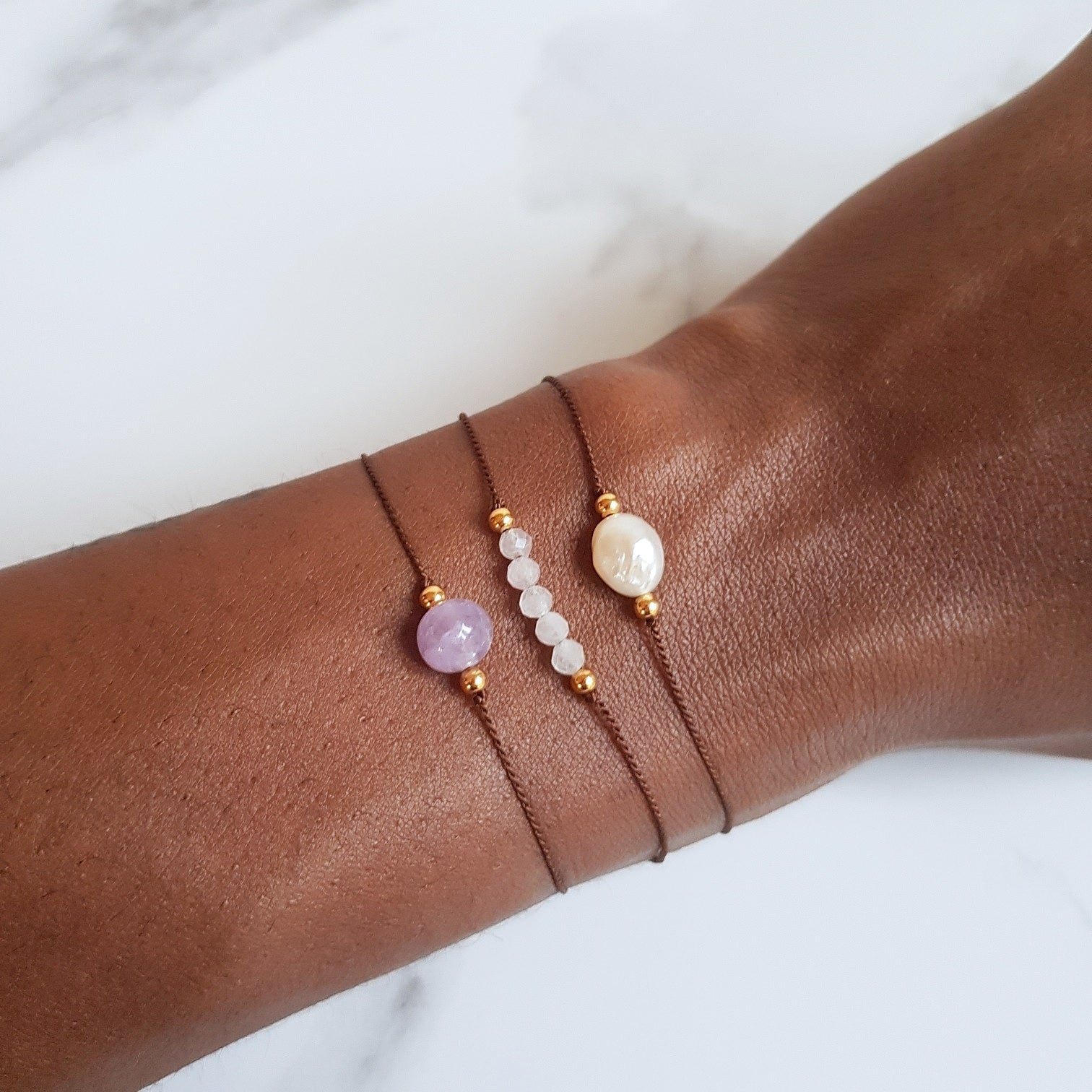 Nylon Bracelet (Minis)  - Ametrine
