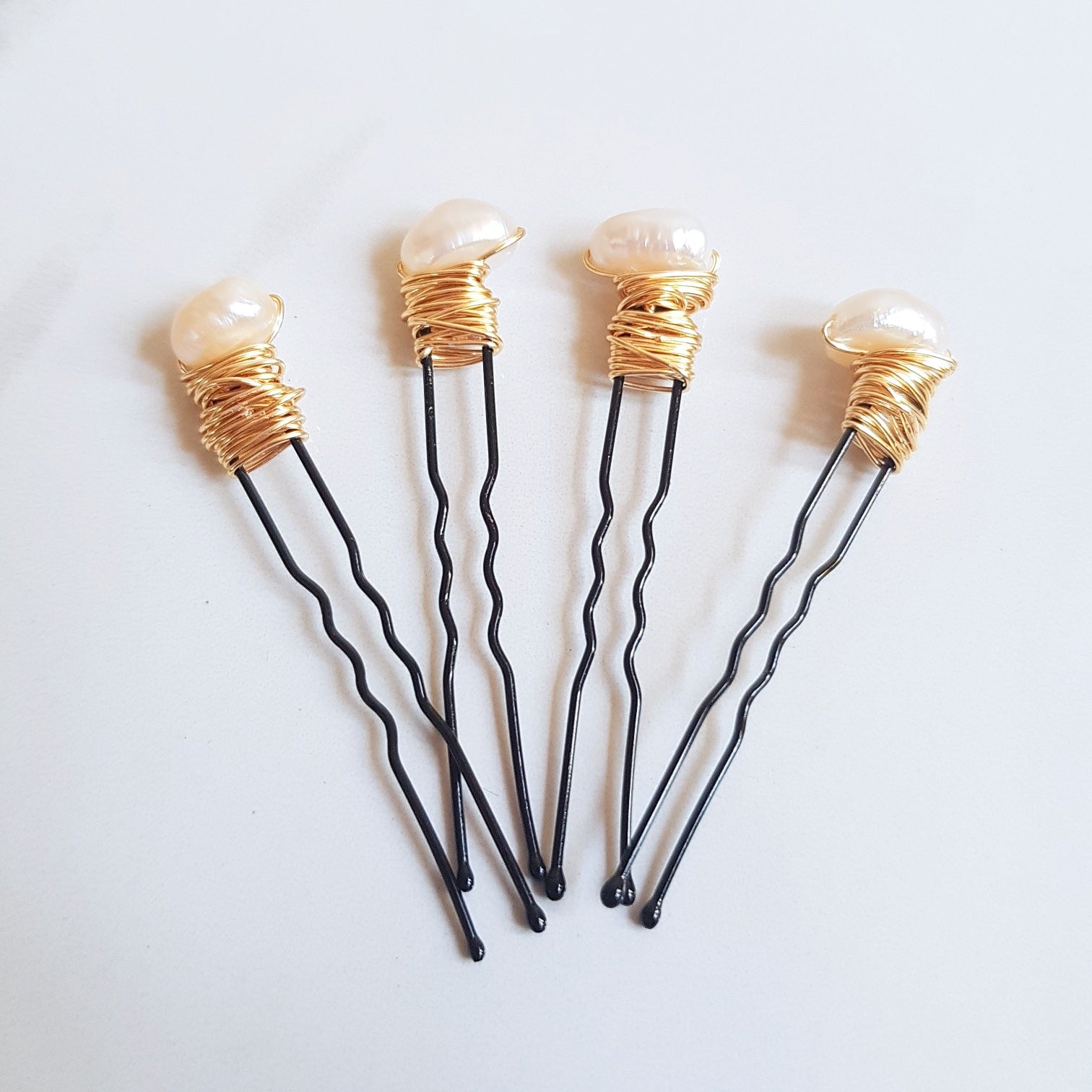 Gemstone Hair Pins - Freshwater Pearl