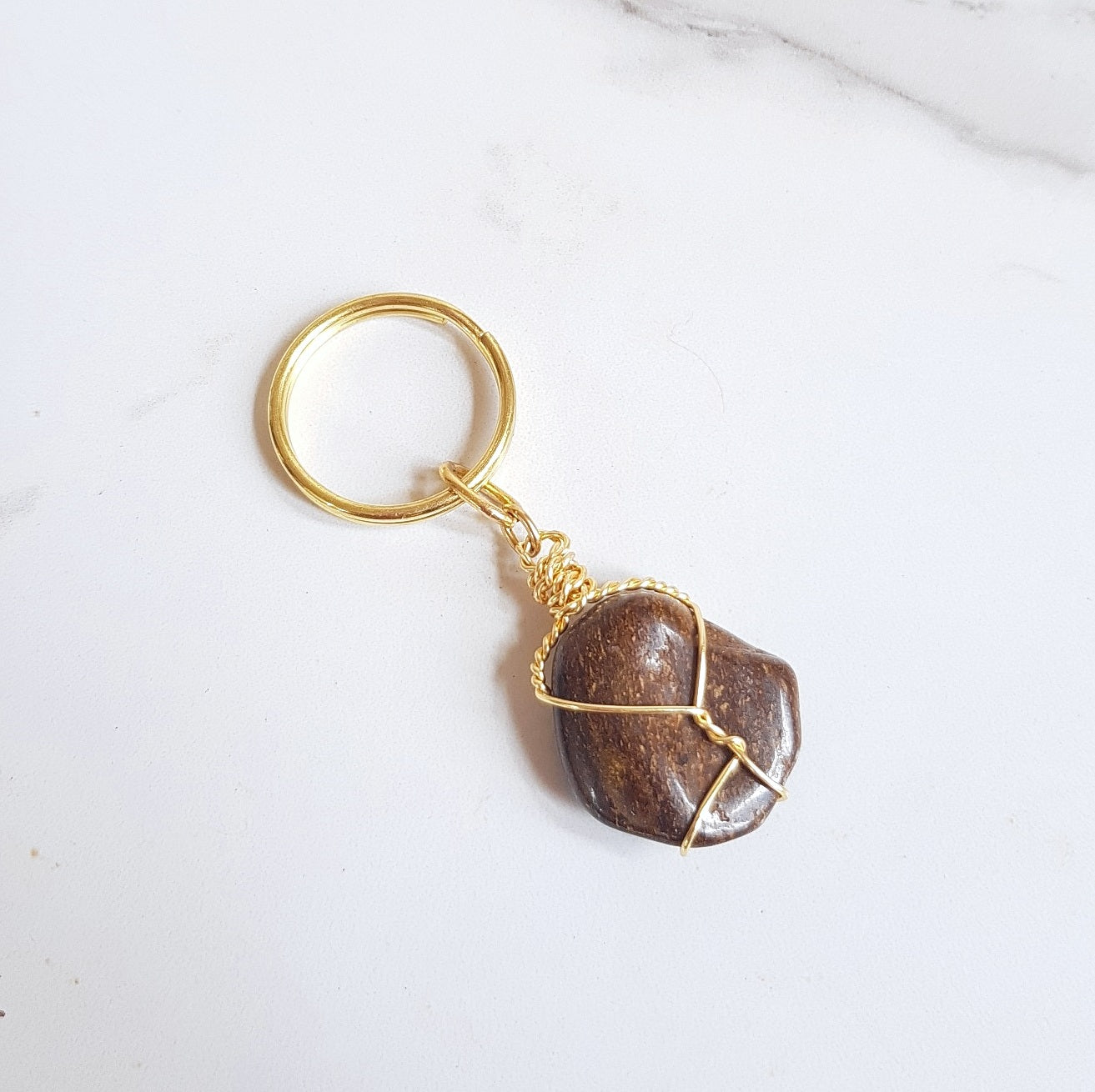 Gemstone Keyring - Bronzite