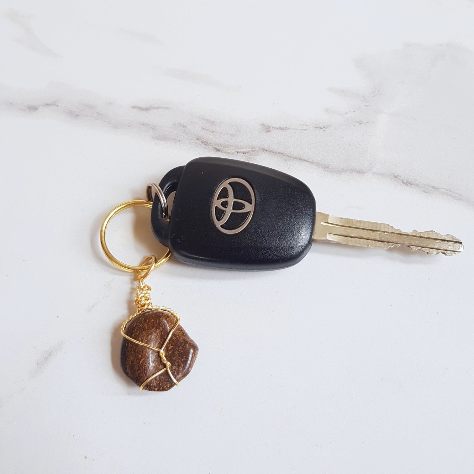 Gemstone Keyring - Bronzite