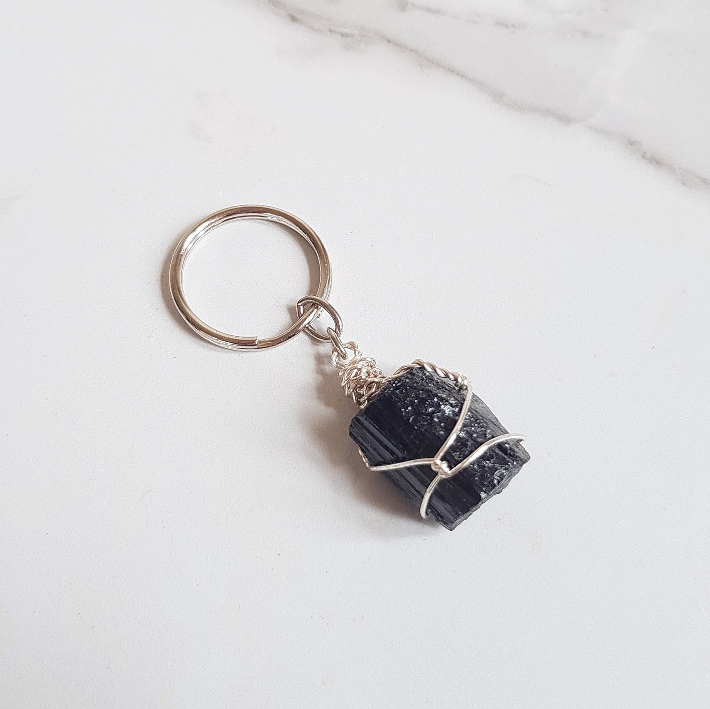 Gemstone Keyring - Black Tourmaline