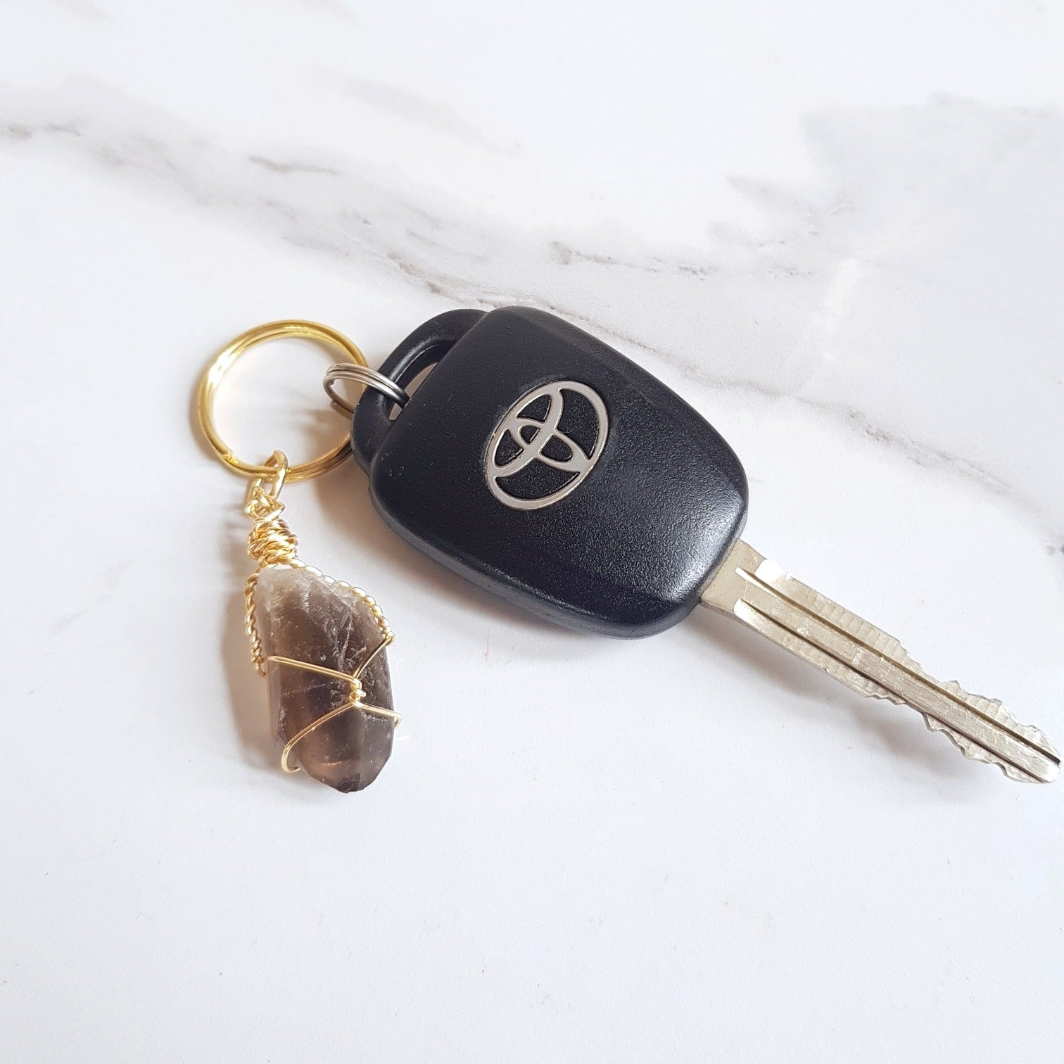 Gemstone Keyring - Smokey Quartz