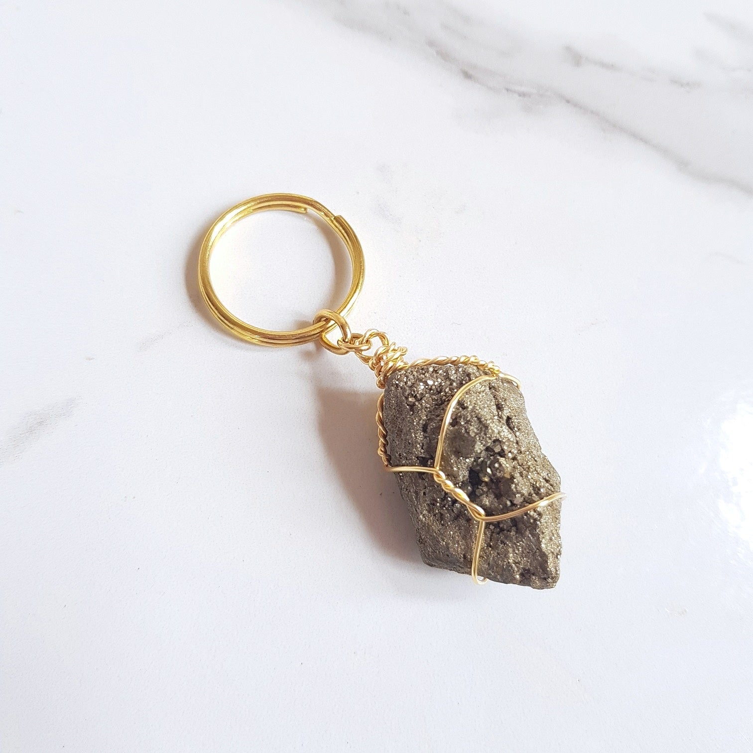 Gemstone Keyring - Pyrite