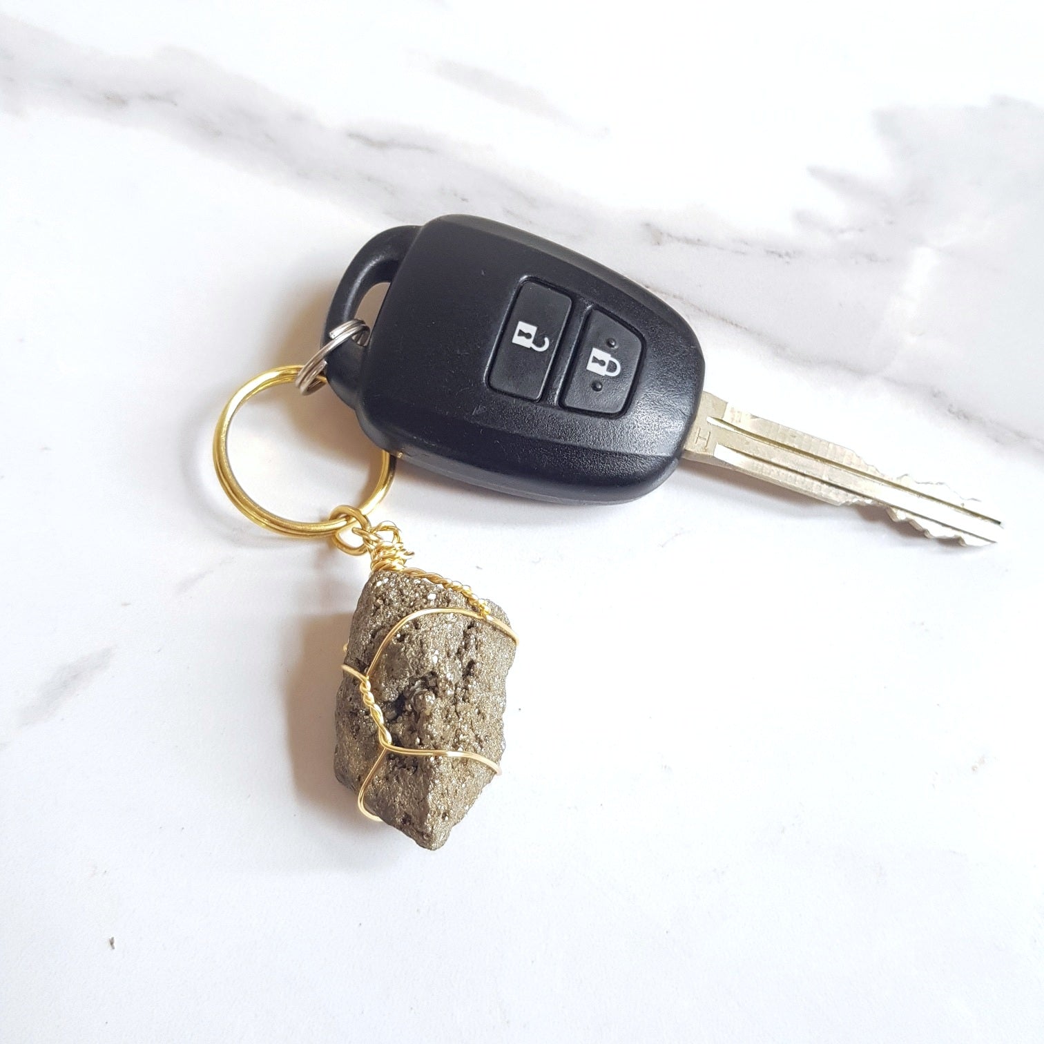Gemstone Keyring - Pyrite