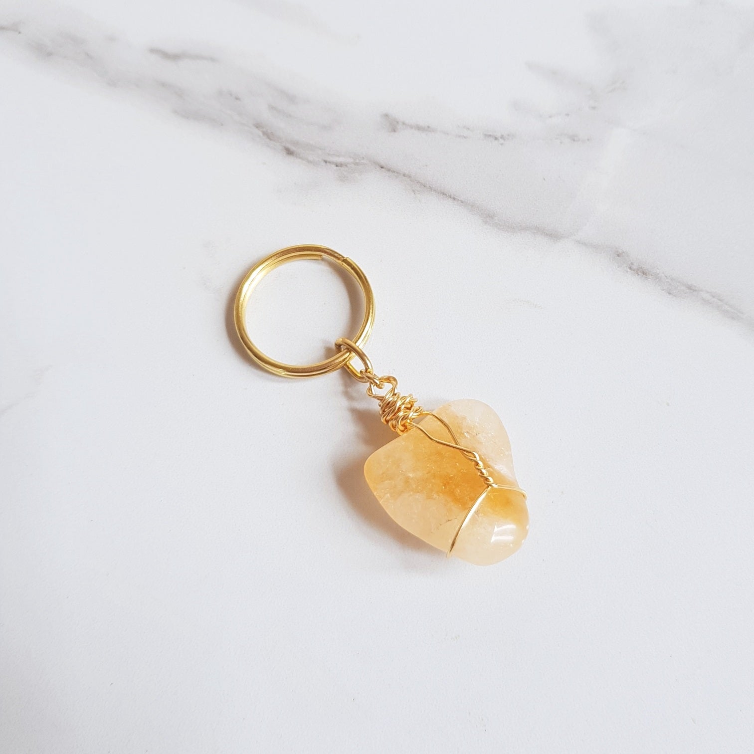 Gemstone Keyring - Citrine (POLISHED)