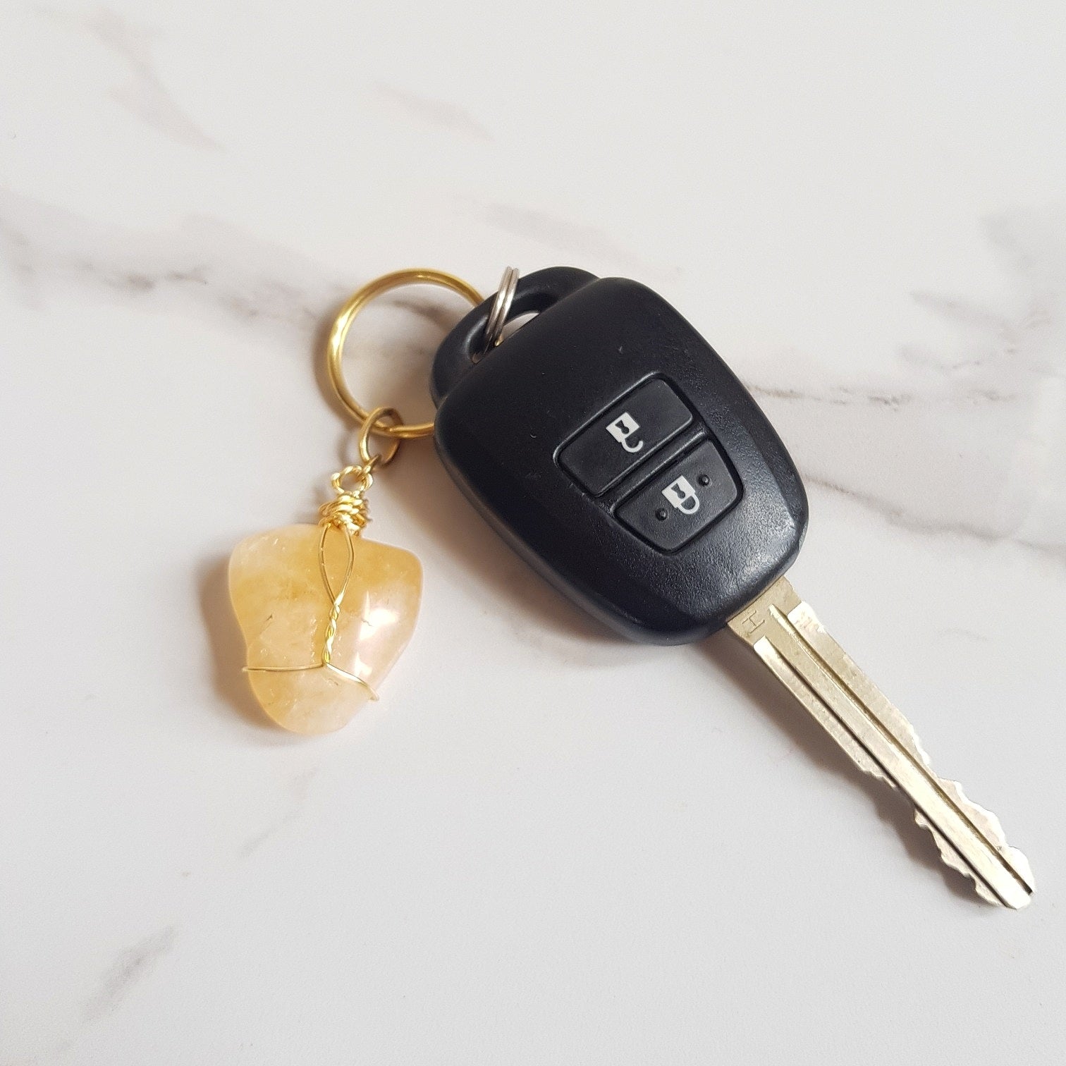 Gemstone Keyring - Citrine (POLISHED)